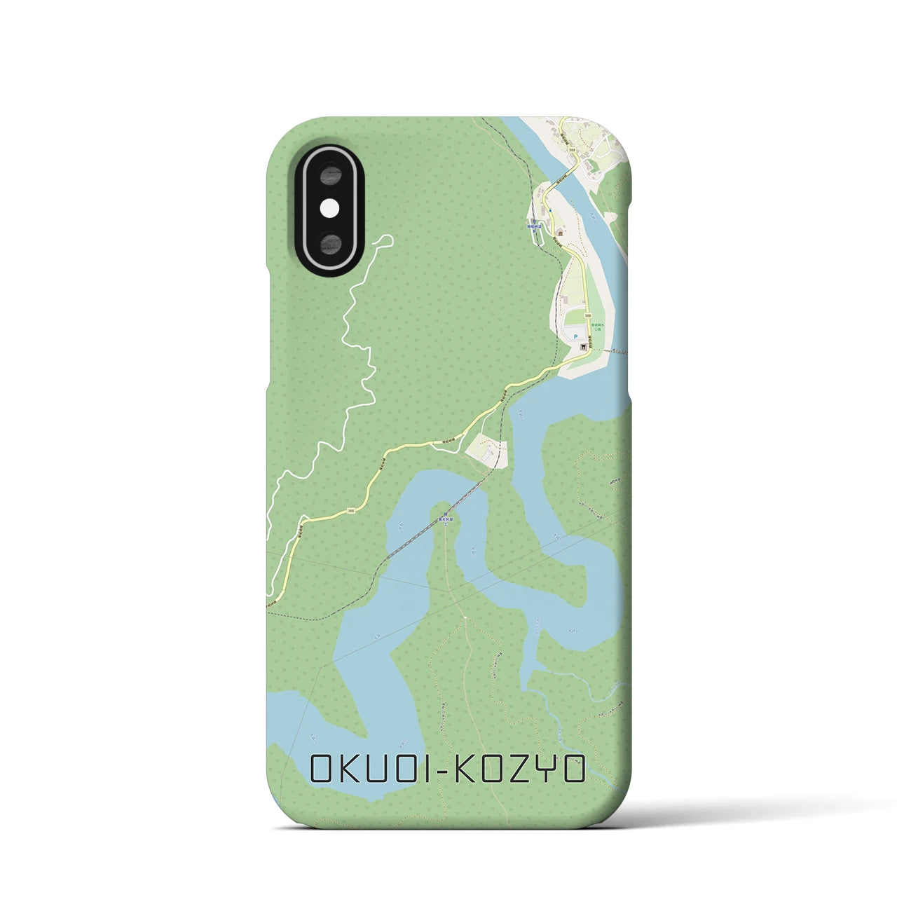 【奥大井湖上(静岡県)】地図柄iPhoneケース(バックカバータイプ)