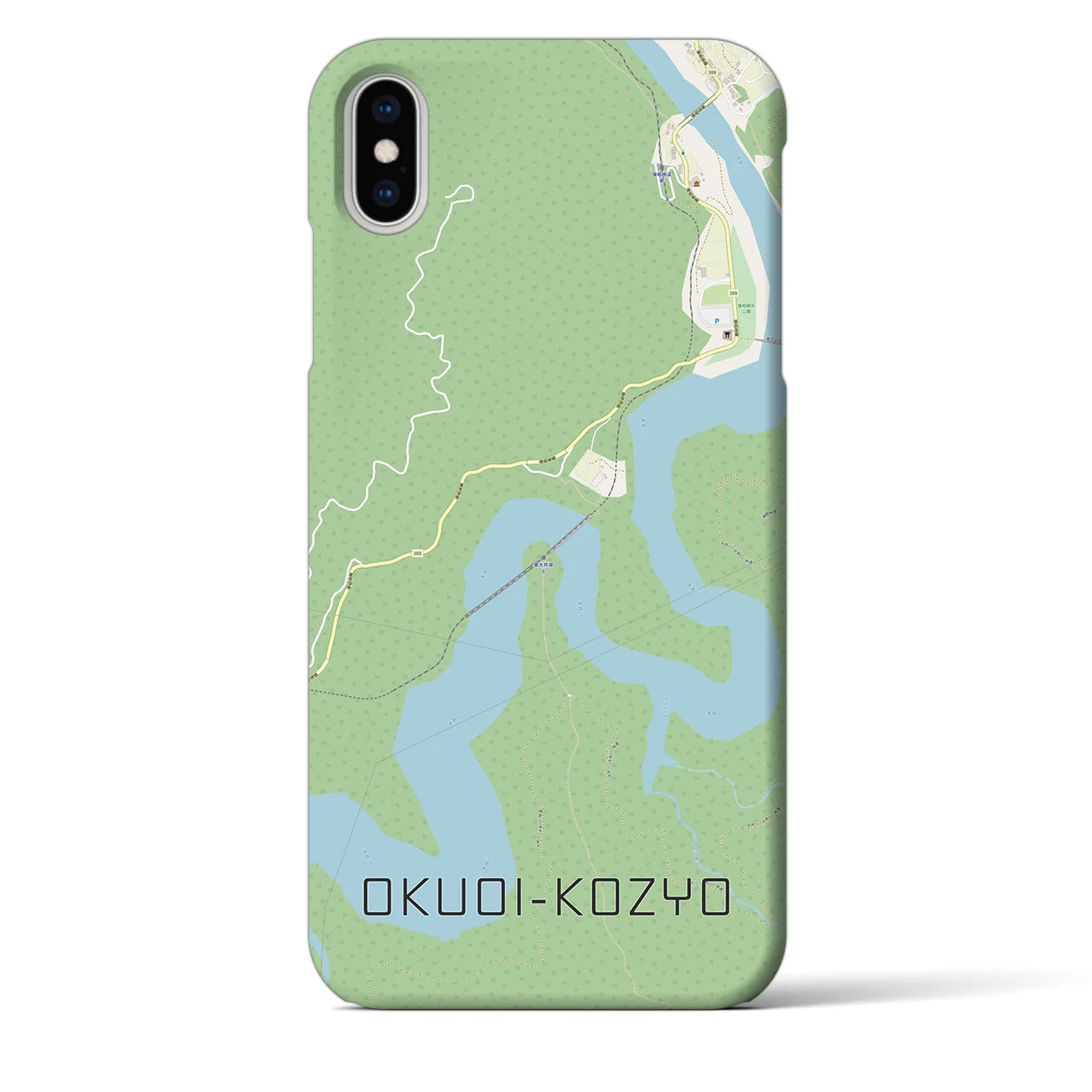 【奥大井湖上(静岡県)】地図柄iPhoneケース(バックカバータイプ)