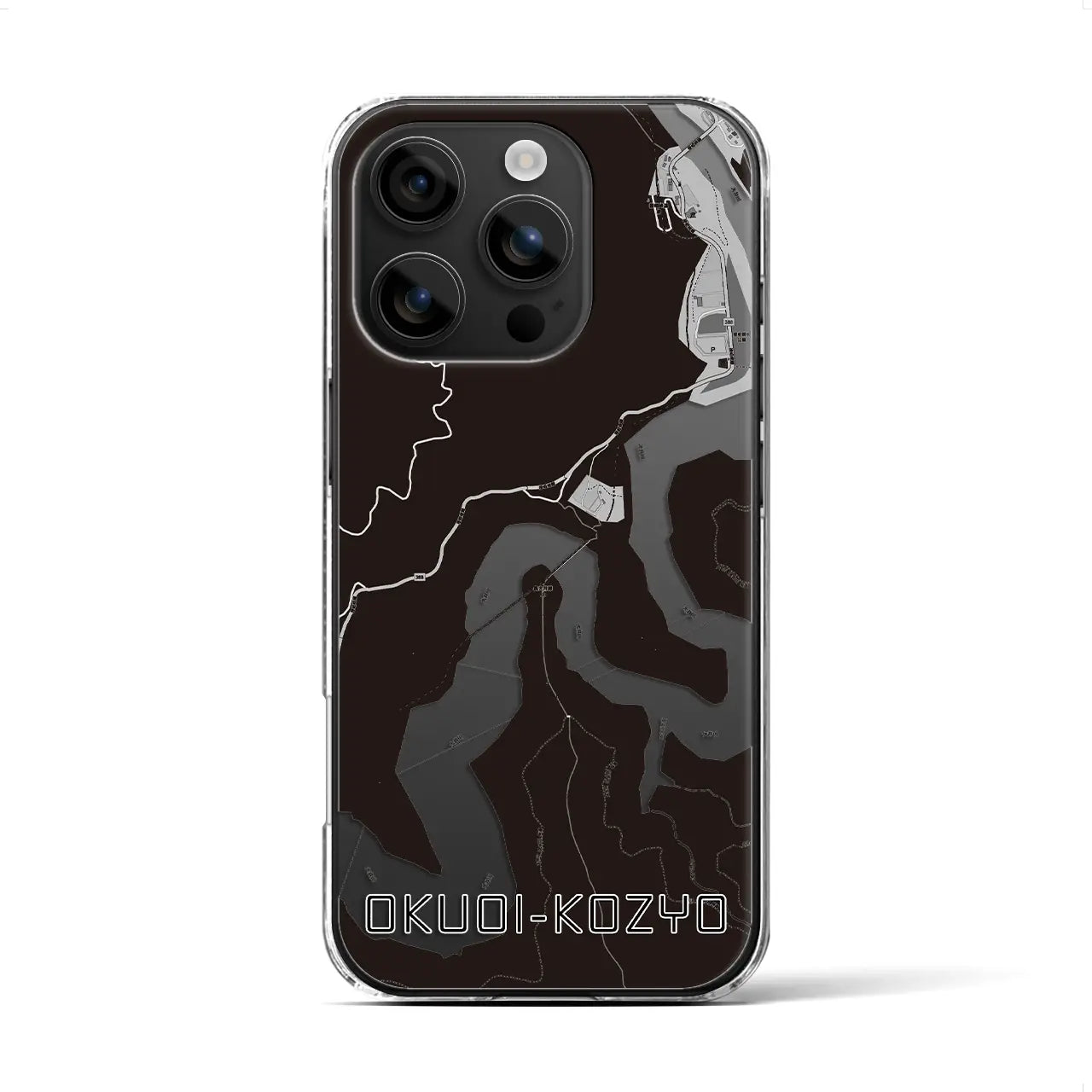 【奥大井湖上(静岡県)】地図柄iPhoneケース(クリアタイプ)