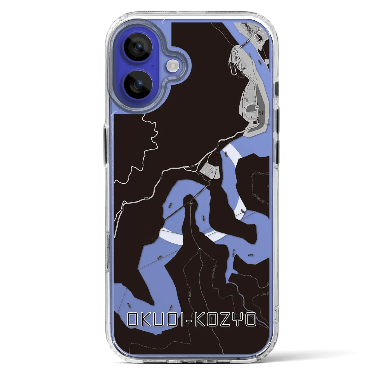 【奥大井湖上(静岡県)】地図柄iPhoneケース(MagSafeタイプ)