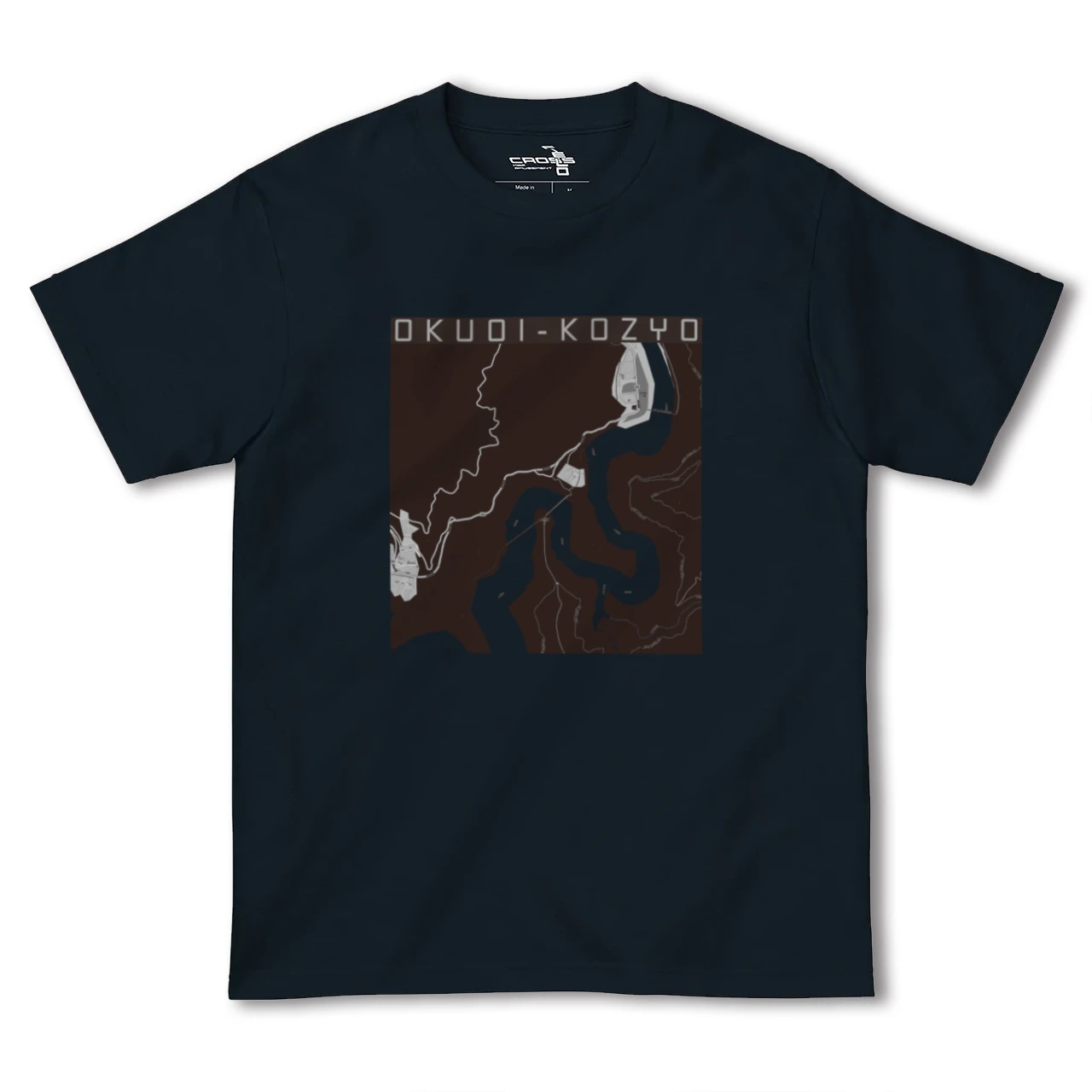 【奥大井湖上(静岡県)】地図柄ヘビーウェイトTシャツ