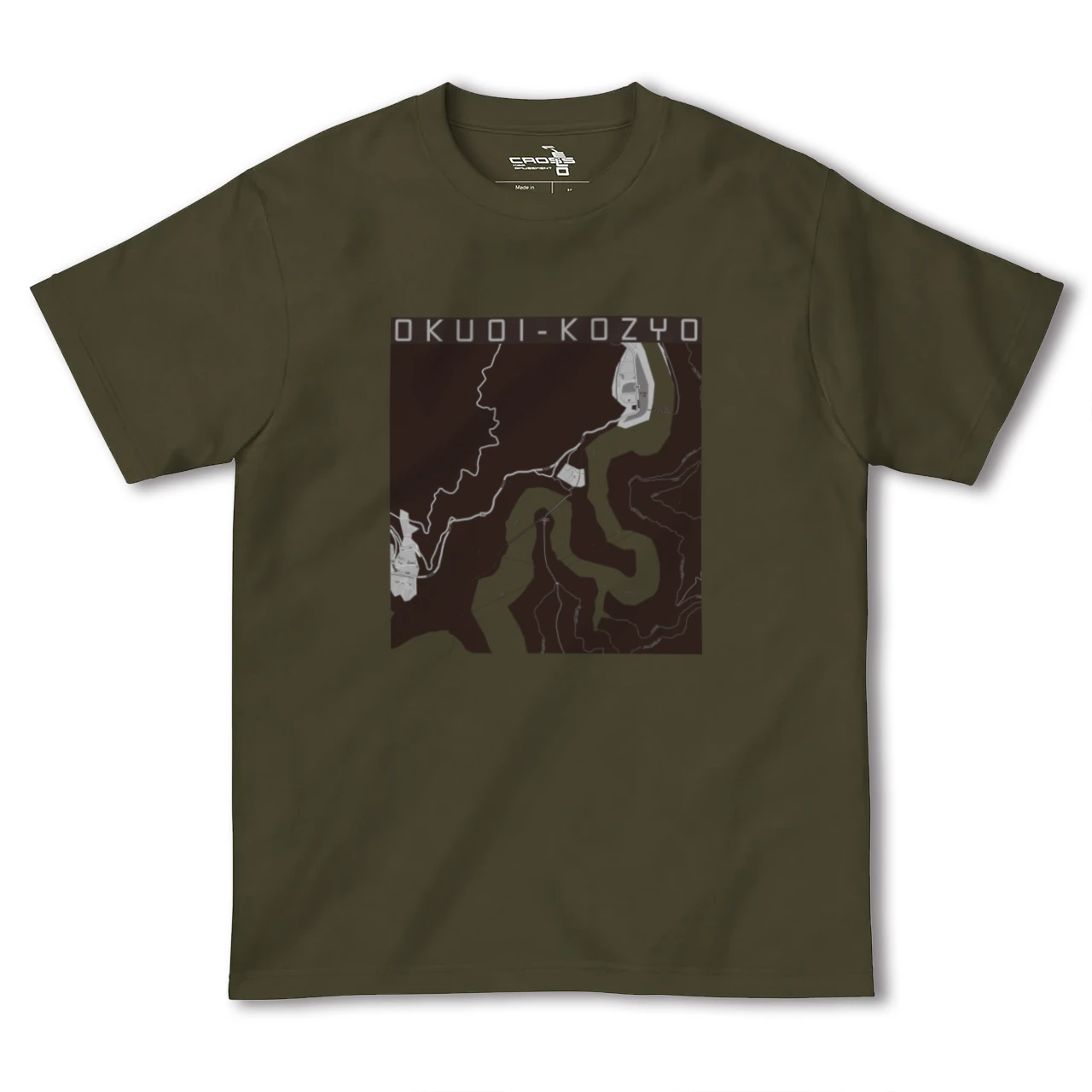 【奥大井湖上(静岡県)】地図柄ヘビーウェイトTシャツ