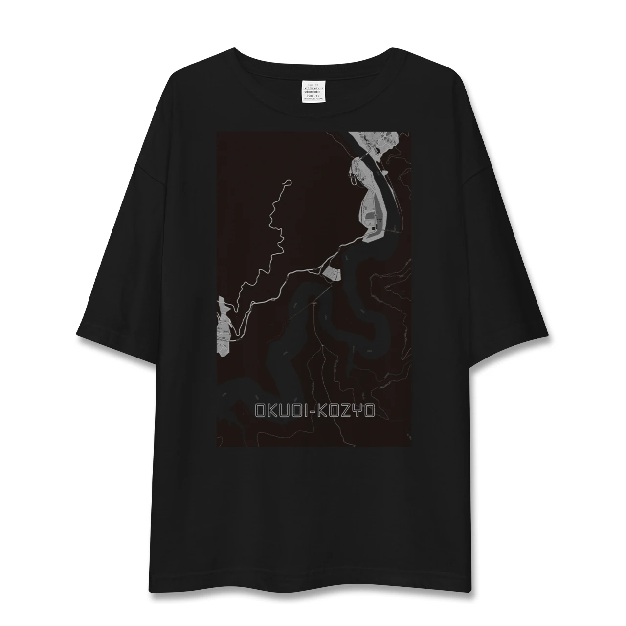 【奥大井湖上(静岡県)】地図柄ビッグシルエットTシャツ