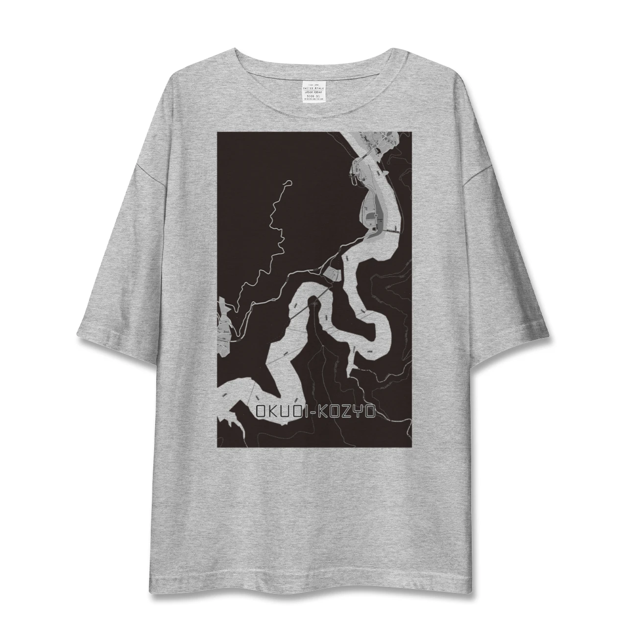 【奥大井湖上(静岡県)】地図柄ビッグシルエットTシャツ