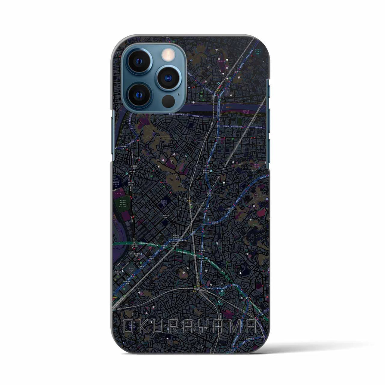 【大倉山(神奈川県)】地図柄iPhoneケース(バックカバータイプ)