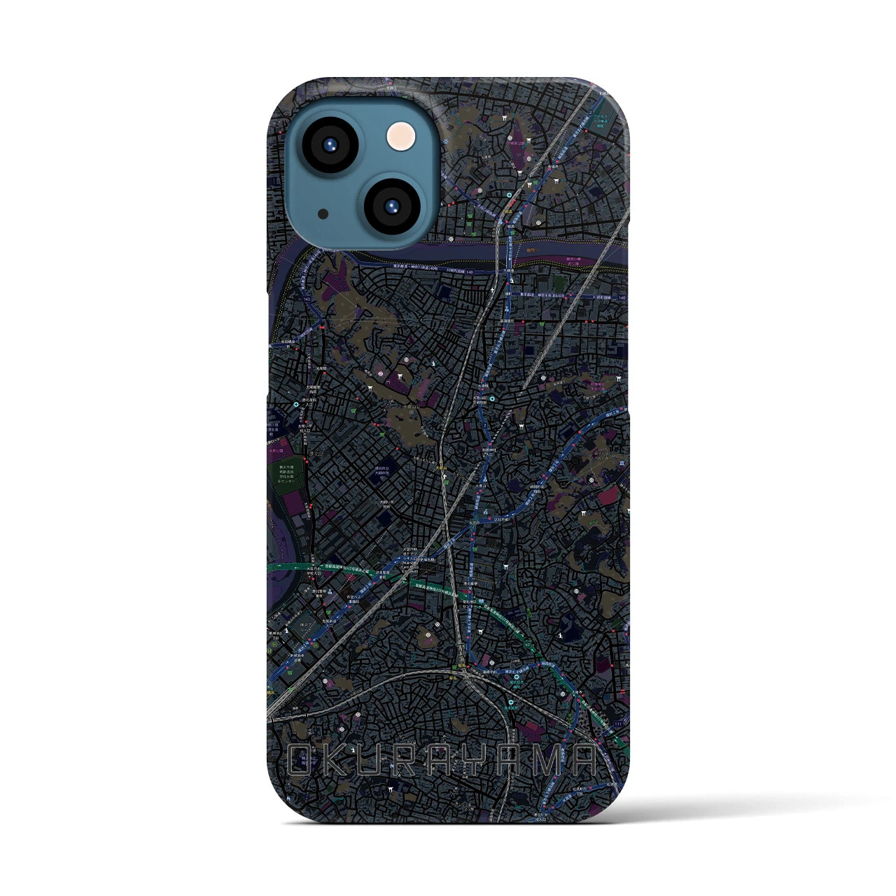【大倉山(神奈川県)】地図柄iPhoneケース(バックカバータイプ)