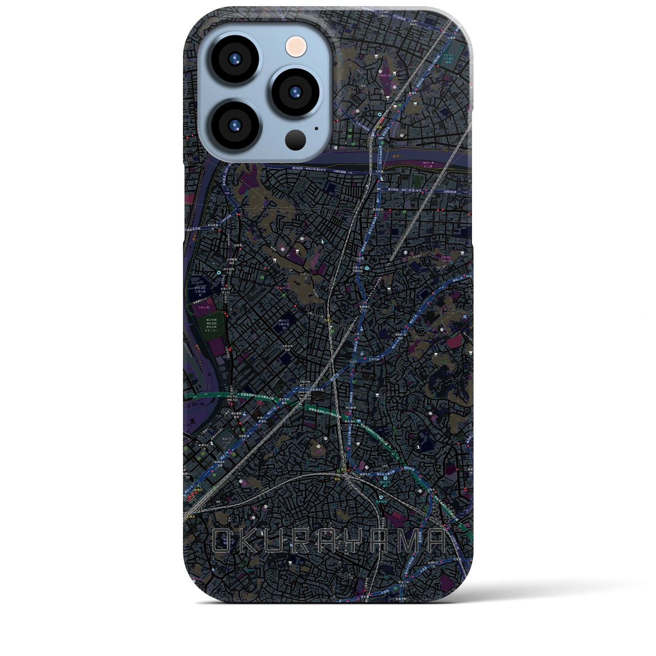【大倉山(神奈川県)】地図柄iPhoneケース(バックカバータイプ)