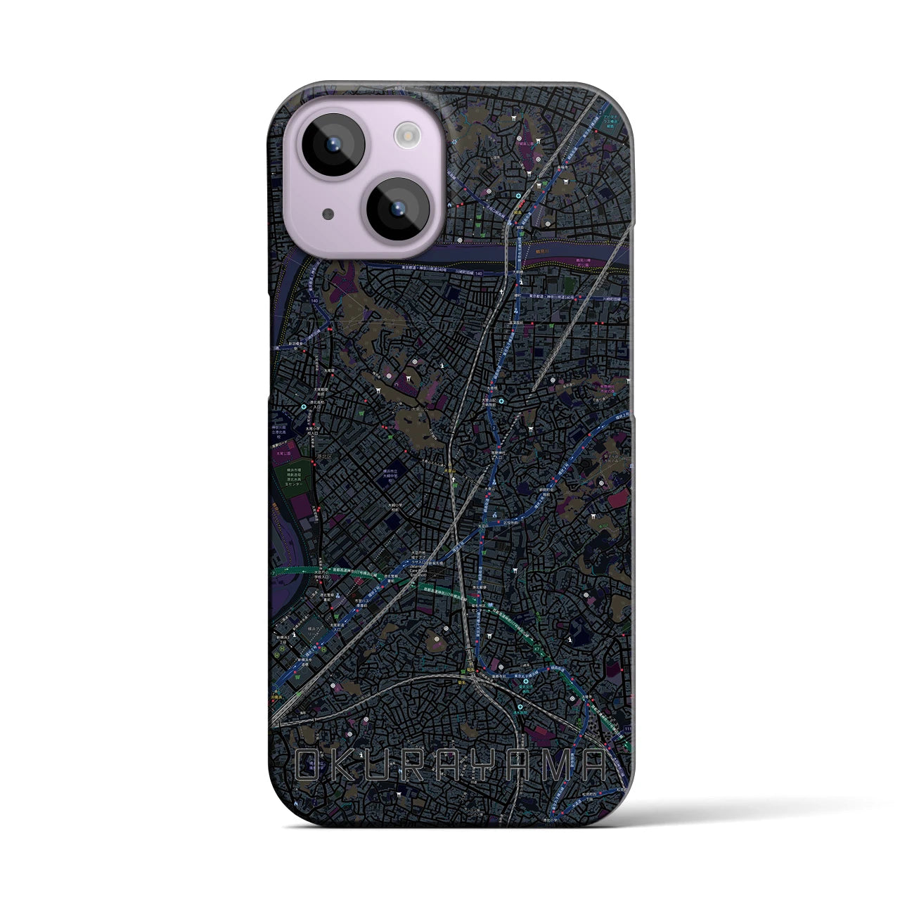 【大倉山(神奈川県)】地図柄iPhoneケース(バックカバータイプ)