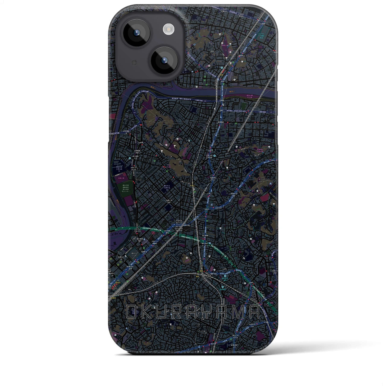 【大倉山(神奈川県)】地図柄iPhoneケース(バックカバータイプ)