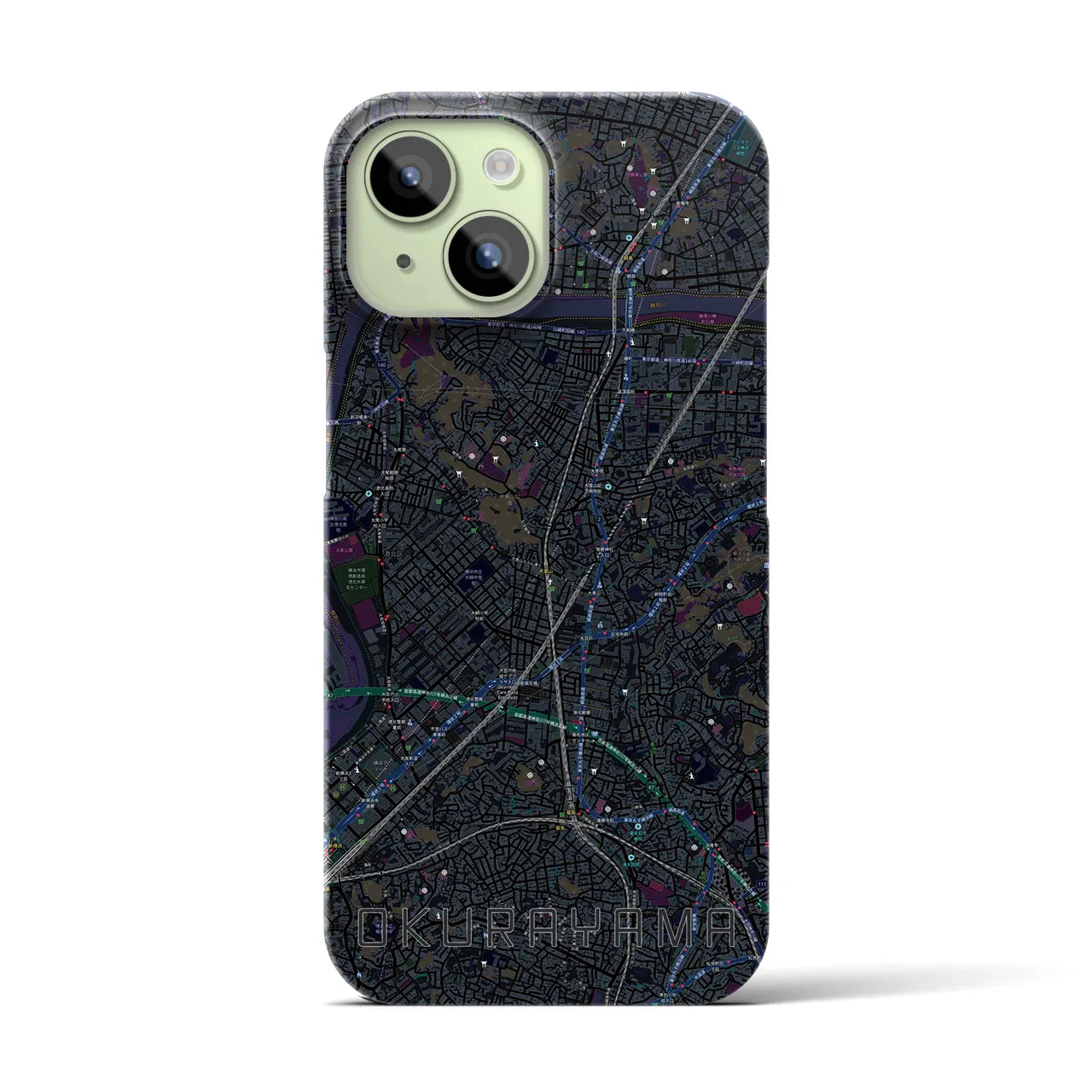 【大倉山(神奈川県)】地図柄iPhoneケース(バックカバータイプ)