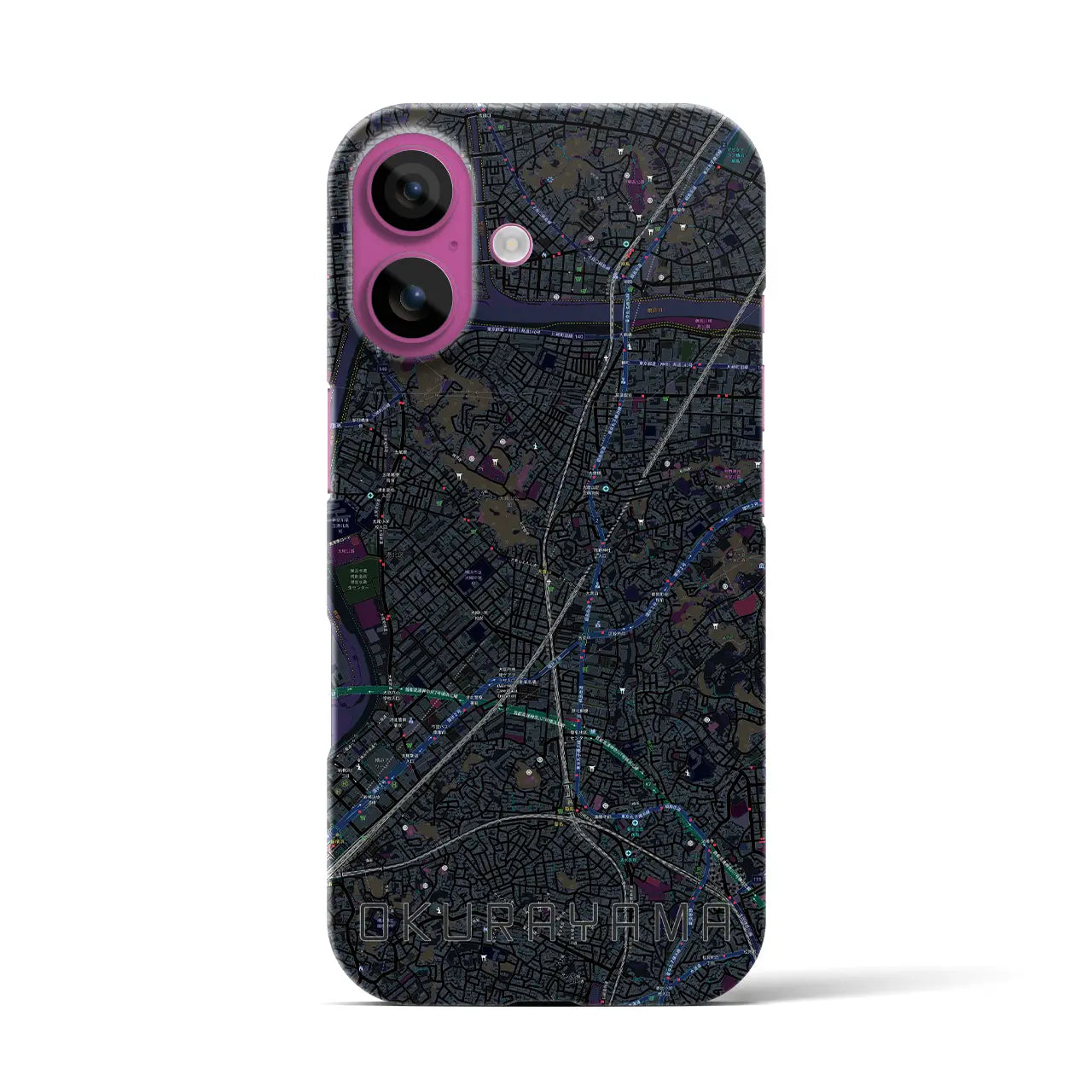 【大倉山(神奈川県)】地図柄iPhoneケース(バックカバータイプ)