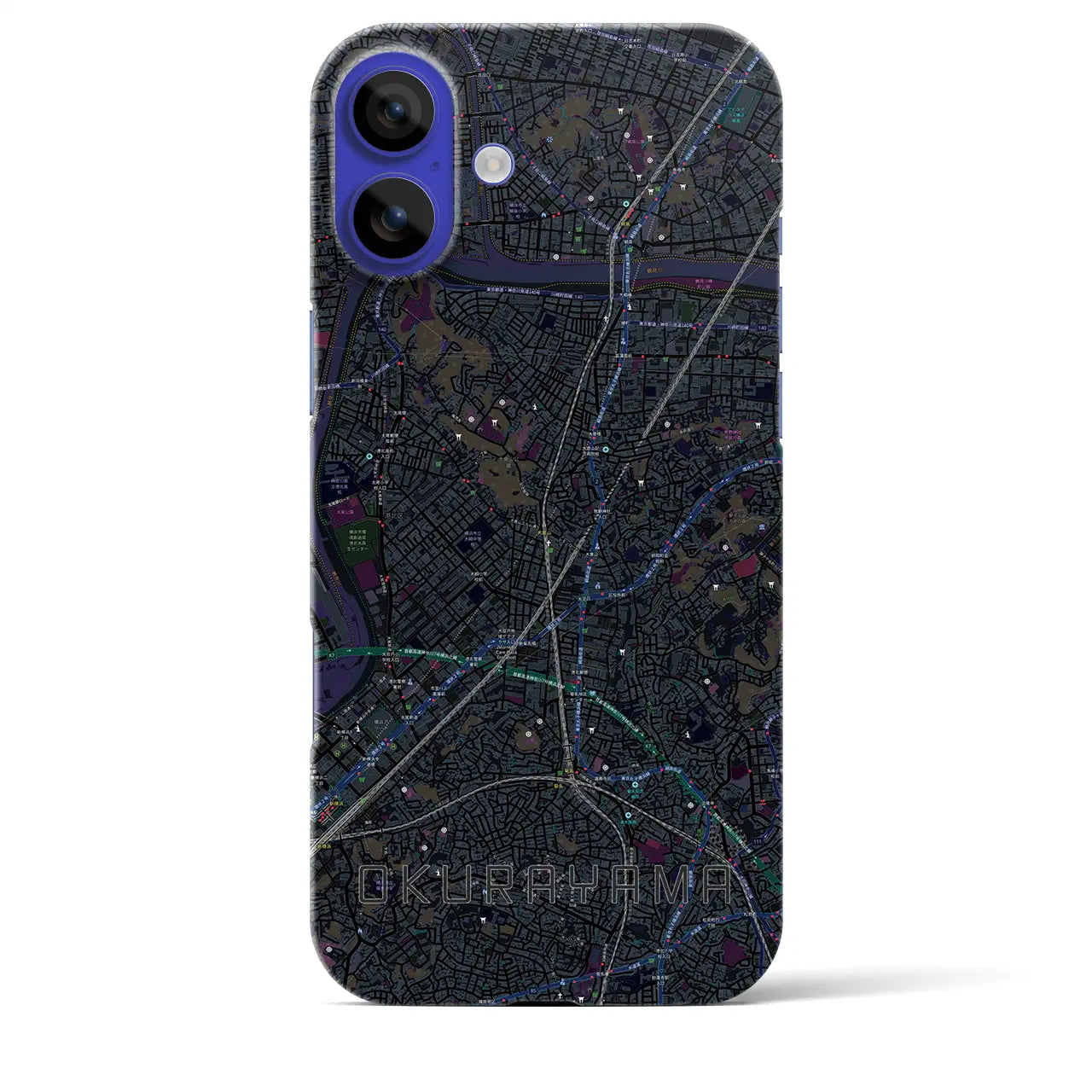 【大倉山(神奈川県)】地図柄iPhoneケース(バックカバータイプ)