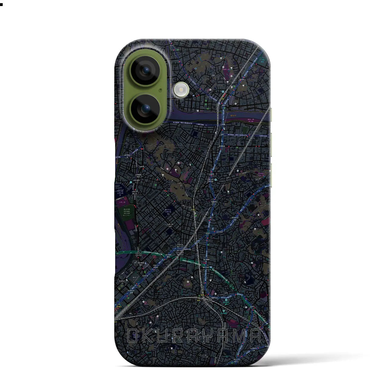 【大倉山(神奈川県)】地図柄iPhoneケース(バックカバータイプ)