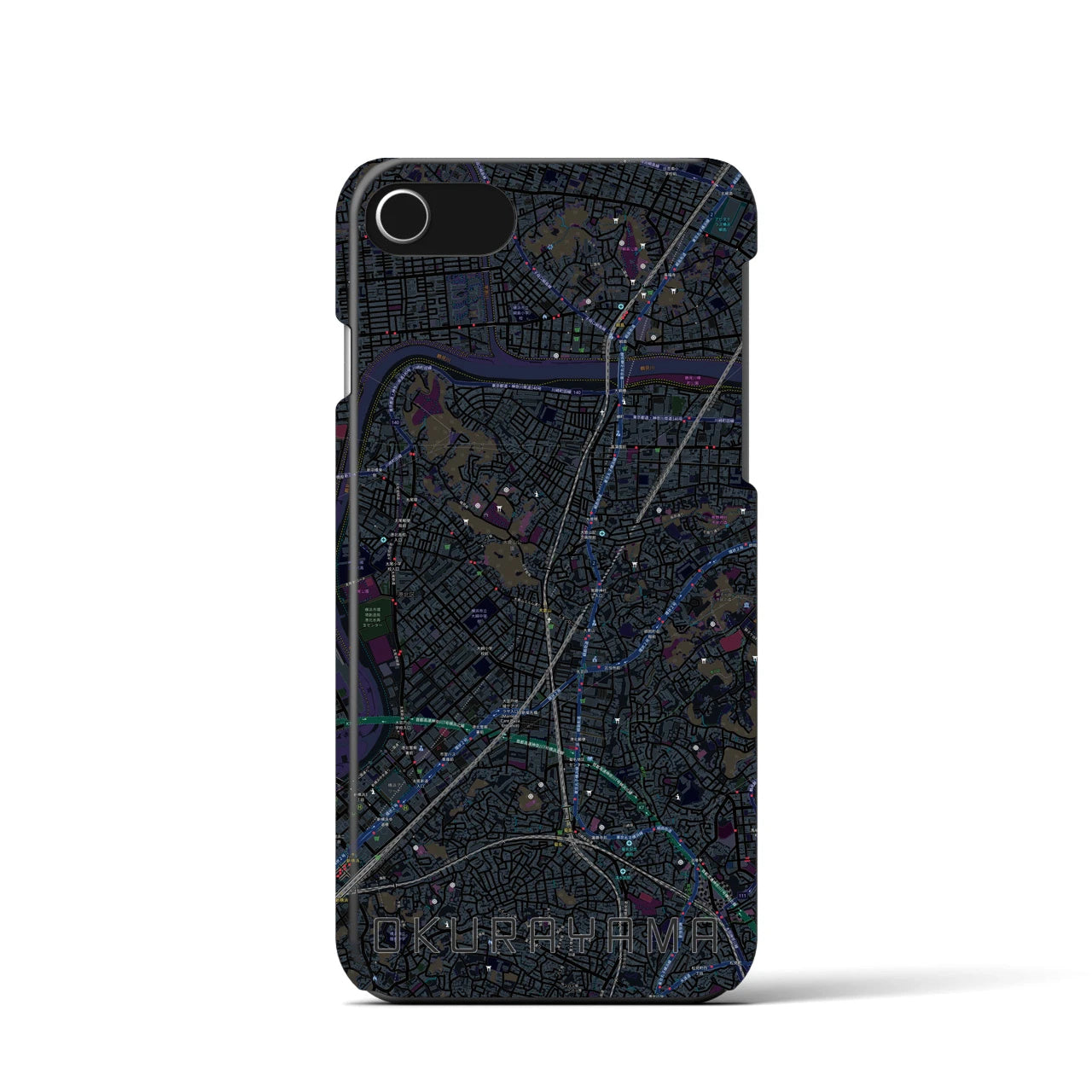 【大倉山(神奈川県)】地図柄iPhoneケース(バックカバータイプ)