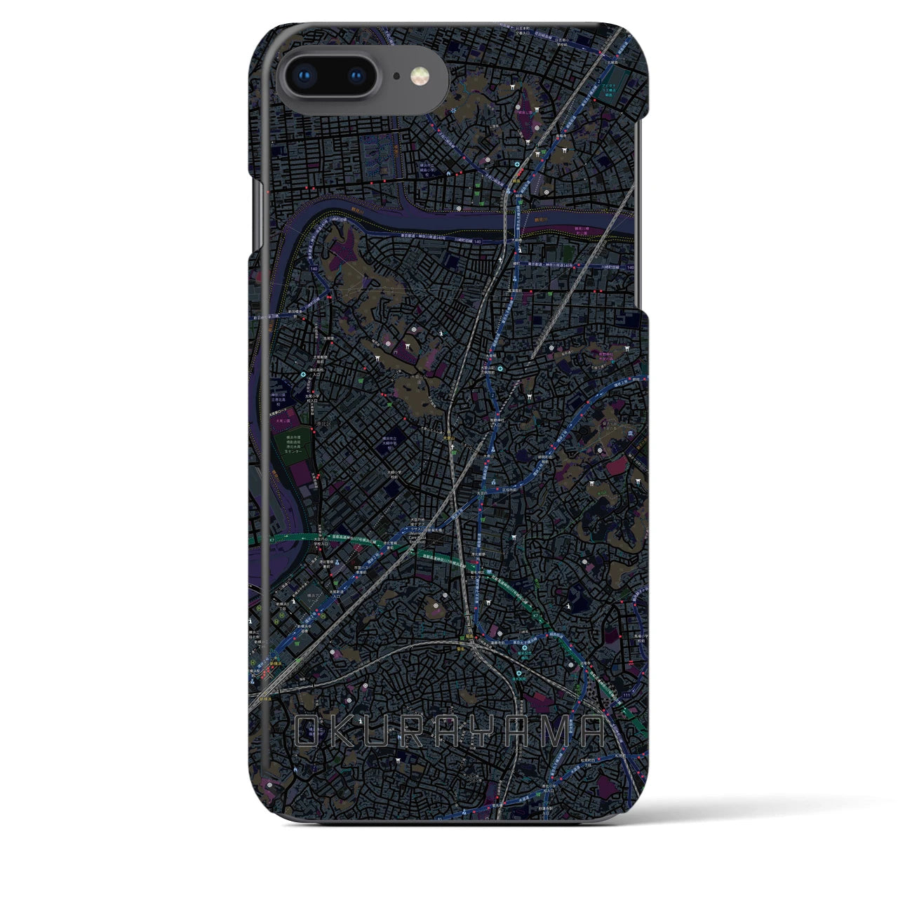 【大倉山(神奈川県)】地図柄iPhoneケース(バックカバータイプ)