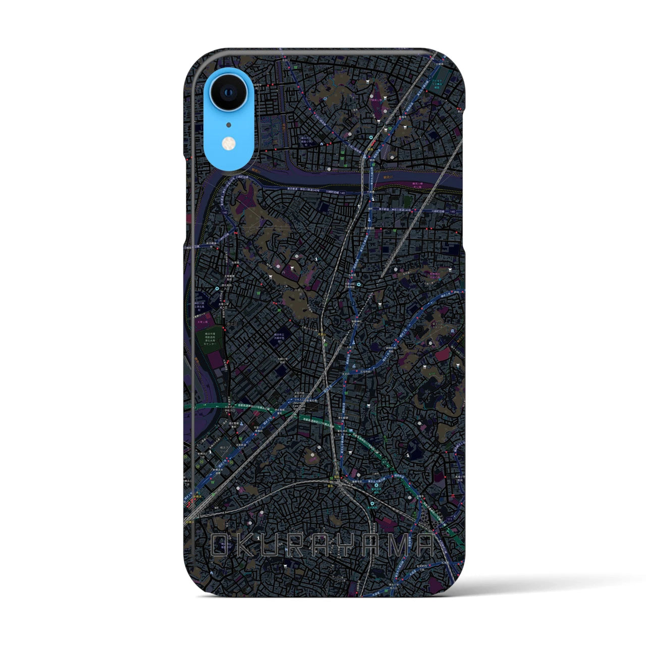 【大倉山(神奈川県)】地図柄iPhoneケース(バックカバータイプ)