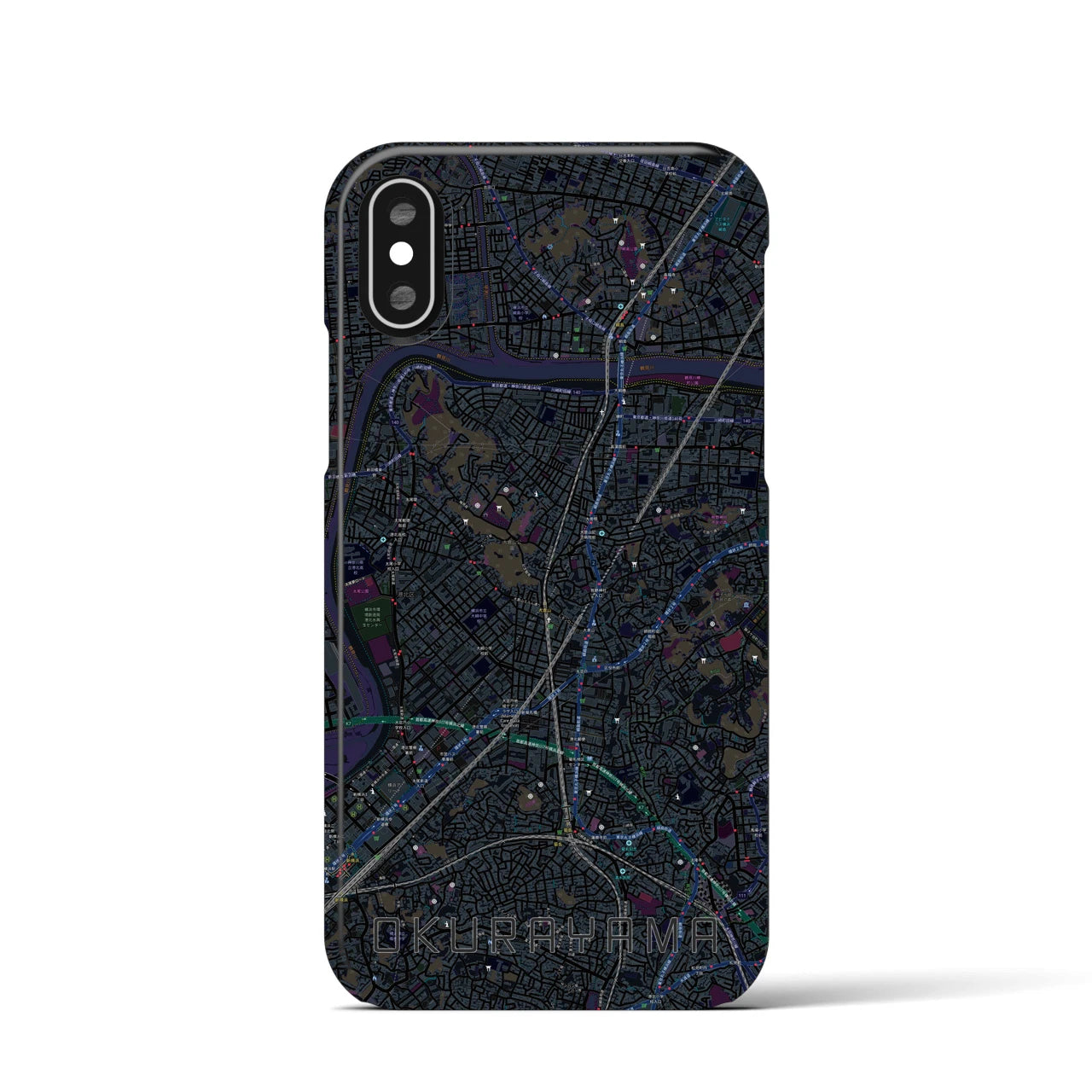 【大倉山(神奈川県)】地図柄iPhoneケース(バックカバータイプ)