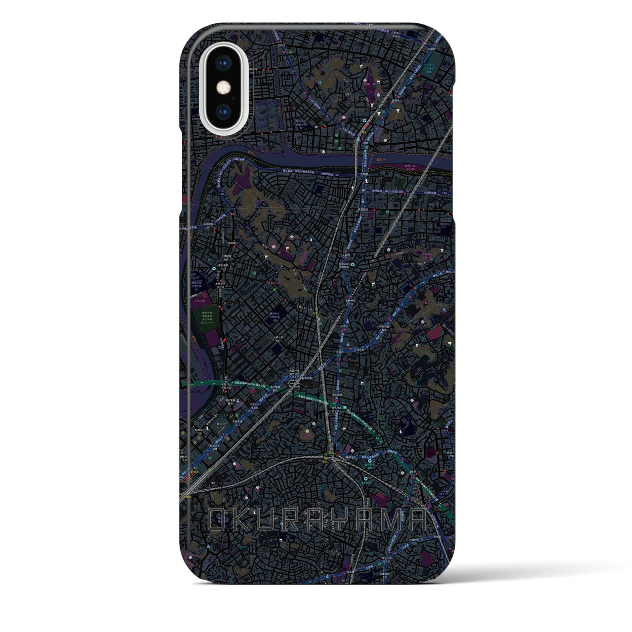 【大倉山(神奈川県)】地図柄iPhoneケース(バックカバータイプ)