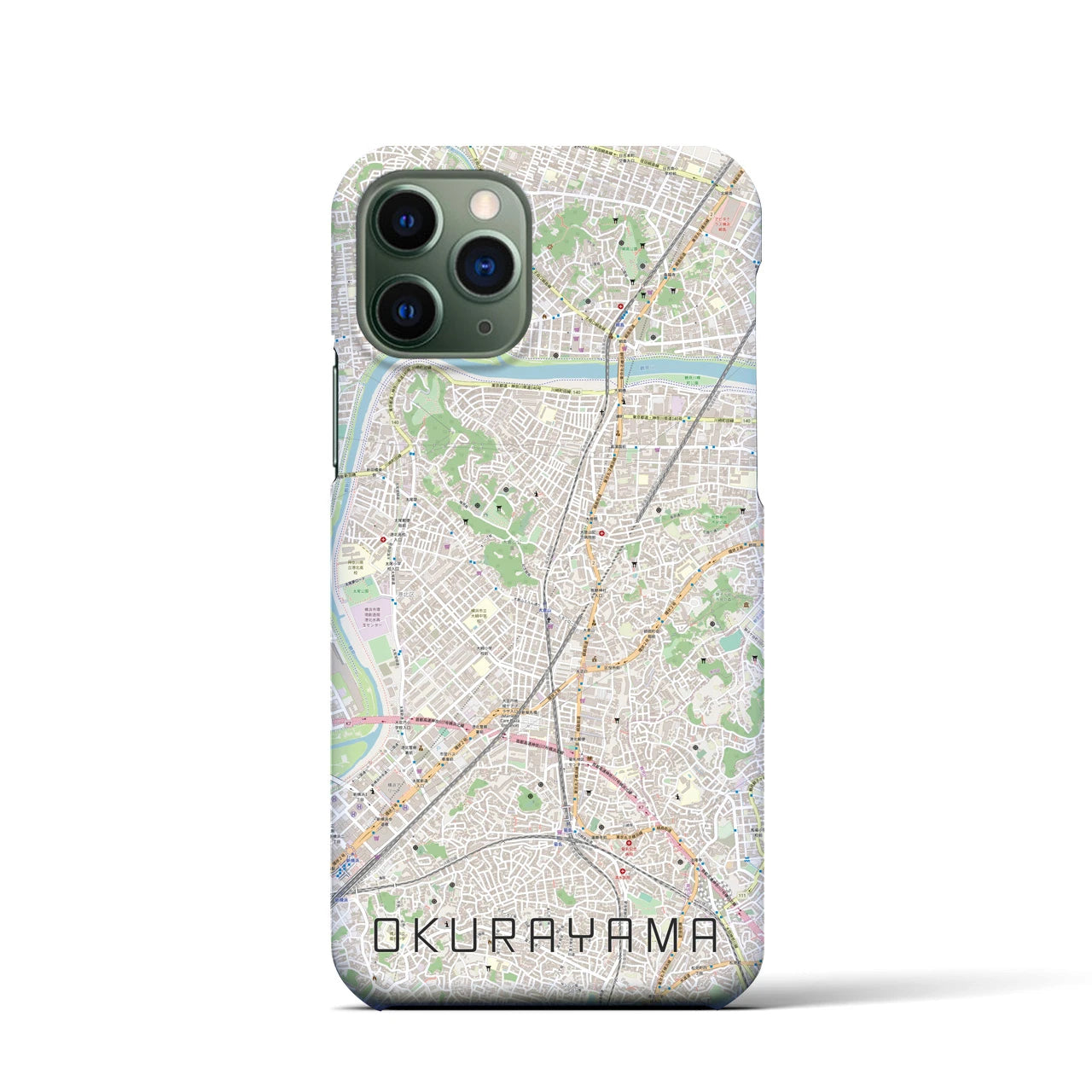 【大倉山(神奈川県)】地図柄iPhoneケース(バックカバータイプ)