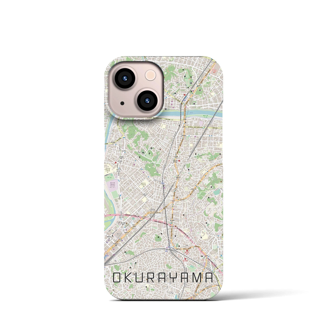 【大倉山(神奈川県)】地図柄iPhoneケース(バックカバータイプ)