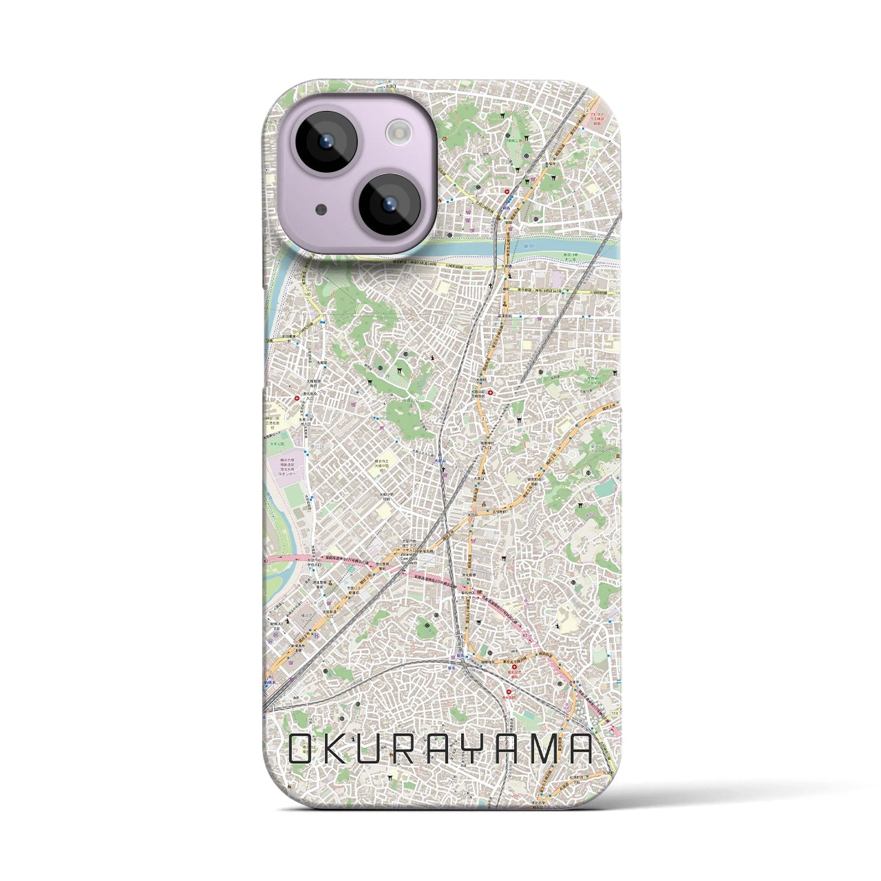 【大倉山(神奈川県)】地図柄iPhoneケース(バックカバータイプ)