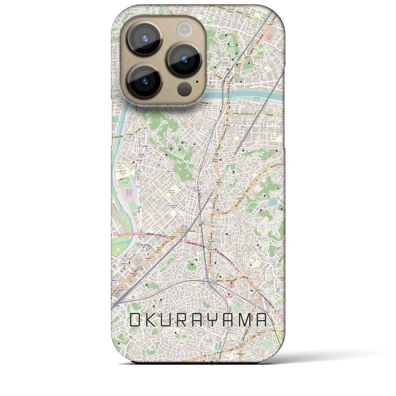 【大倉山(神奈川県)】地図柄iPhoneケース(バックカバータイプ)