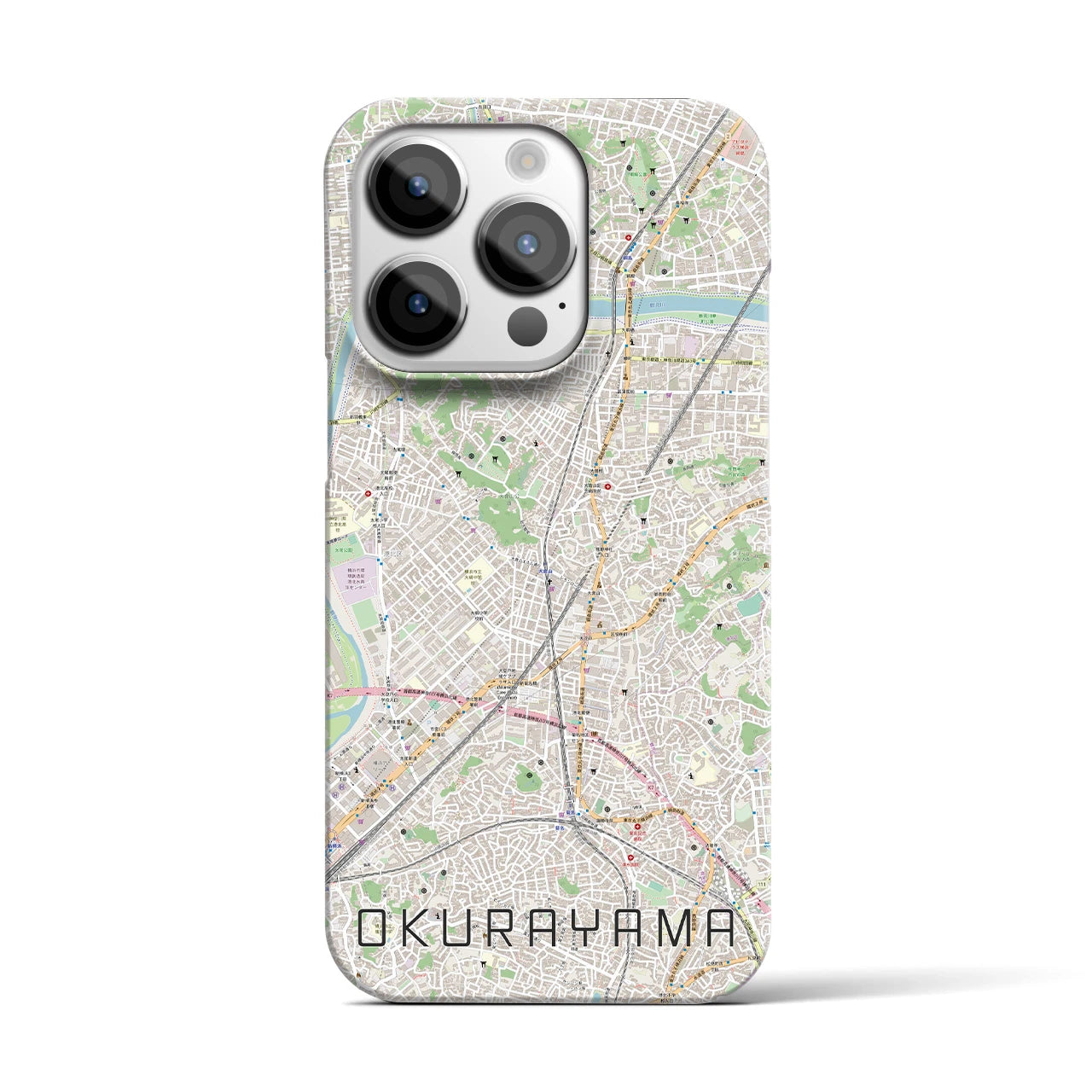 【大倉山(神奈川県)】地図柄iPhoneケース(バックカバータイプ)