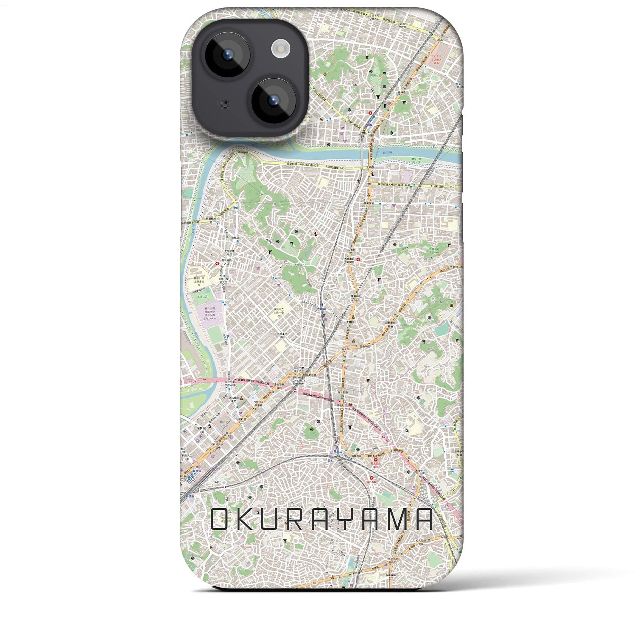 【大倉山(神奈川県)】地図柄iPhoneケース(バックカバータイプ)