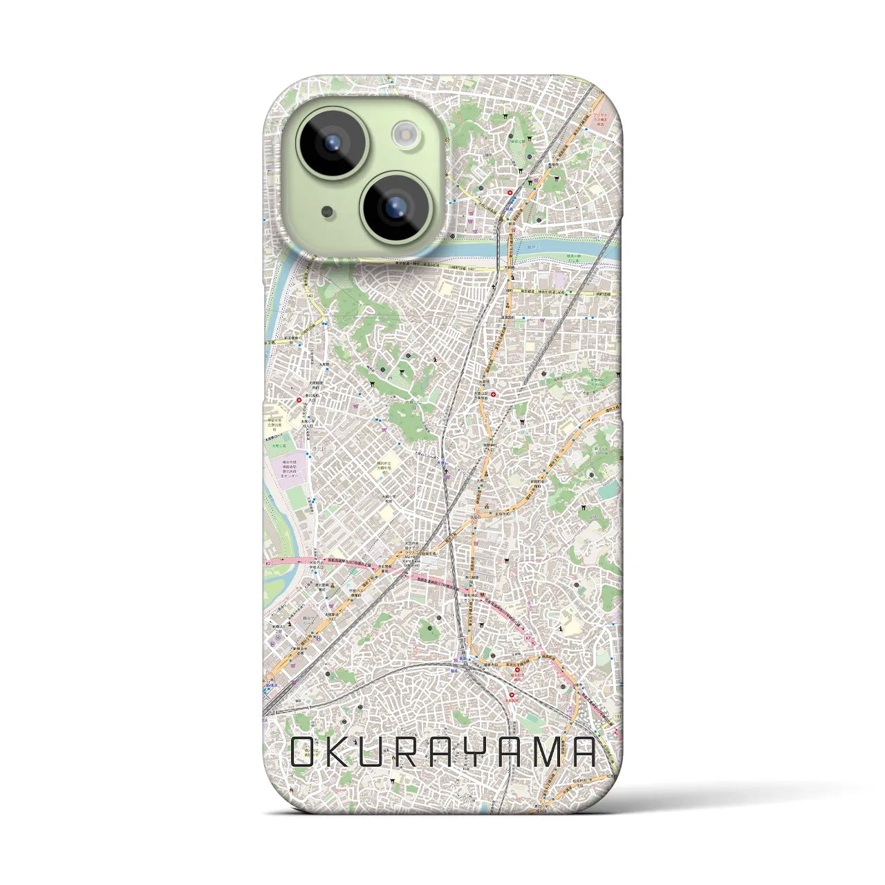 【大倉山(神奈川県)】地図柄iPhoneケース(バックカバータイプ)