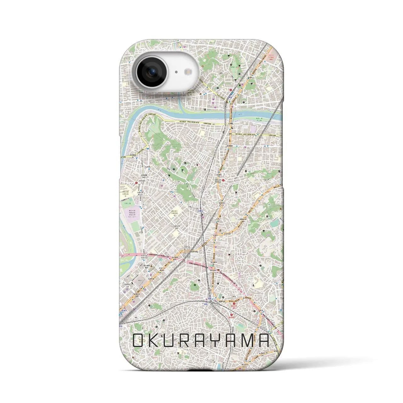 【大倉山(神奈川県)】地図柄iPhoneケース(バックカバータイプ)