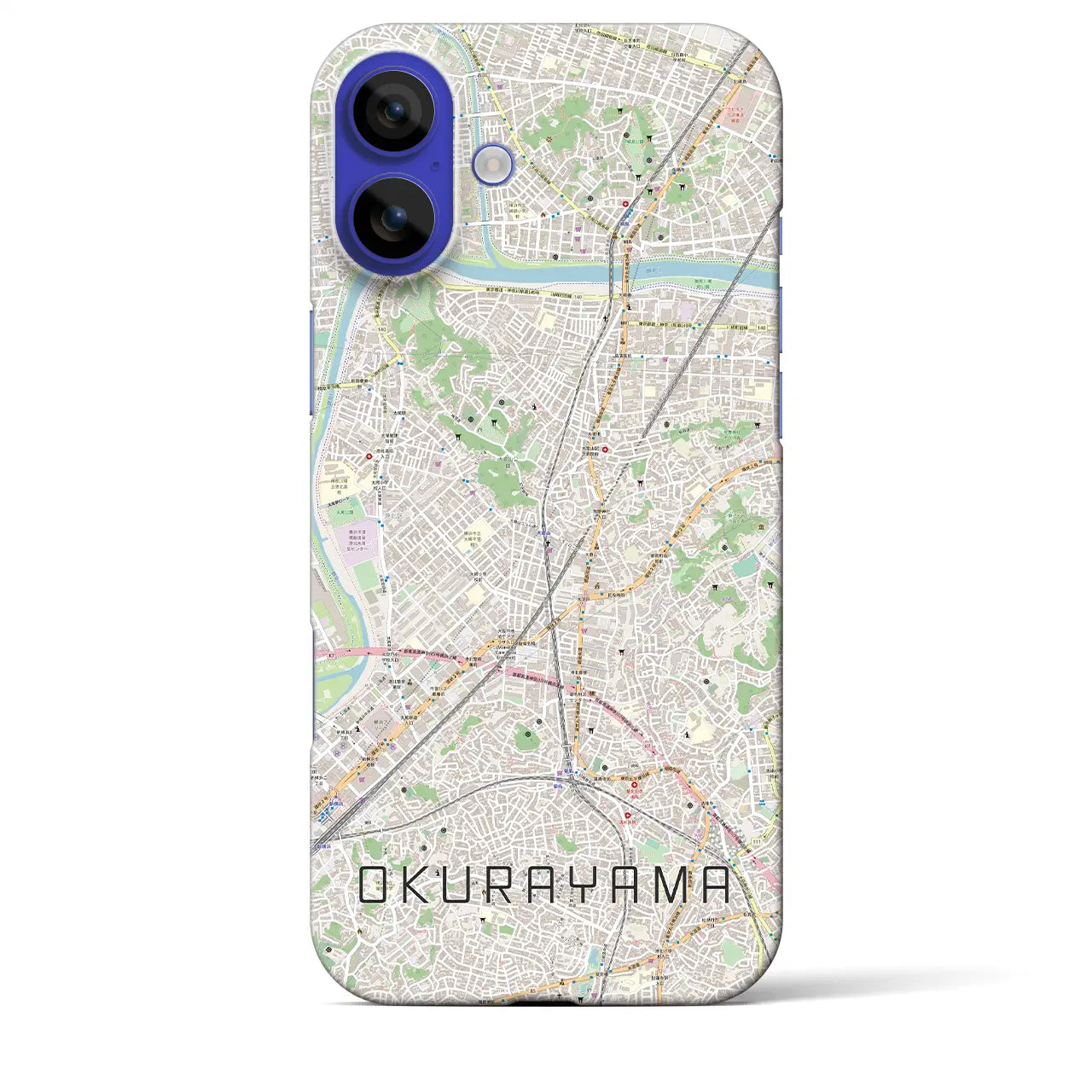 【大倉山(神奈川県)】地図柄iPhoneケース(バックカバータイプ)ナチュラル・iPhone 16 Pro Max 用