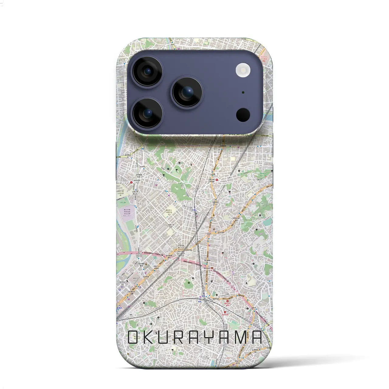 【大倉山(神奈川県)】地図柄iPhoneケース(バックカバータイプ)