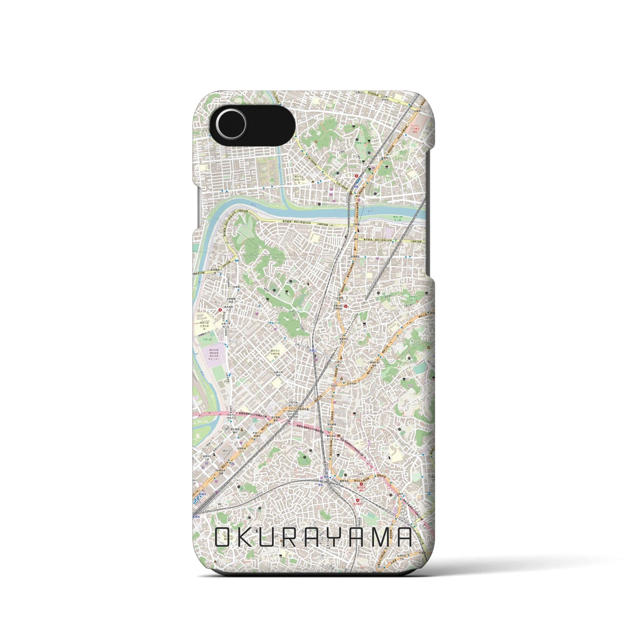 【大倉山(神奈川県)】地図柄iPhoneケース(バックカバータイプ)