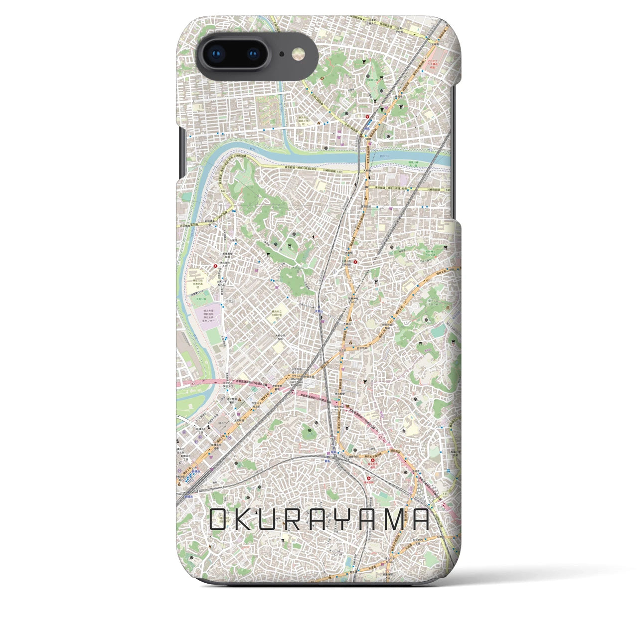 【大倉山(神奈川県)】地図柄iPhoneケース(バックカバータイプ)