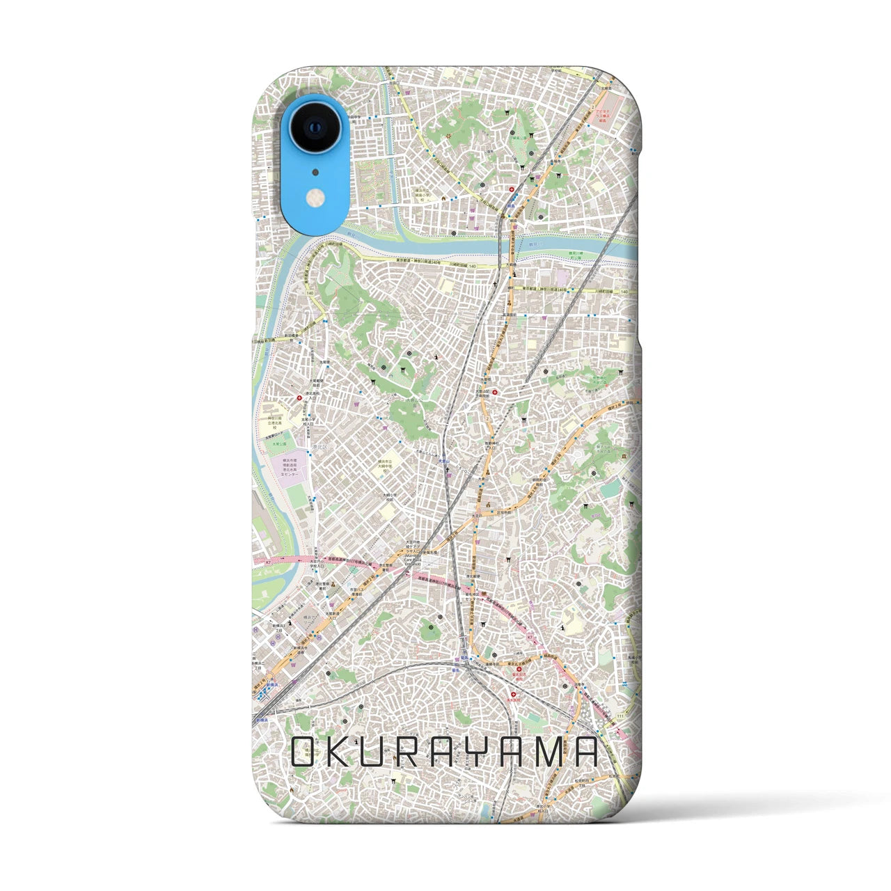 【大倉山(神奈川県)】地図柄iPhoneケース(バックカバータイプ)
