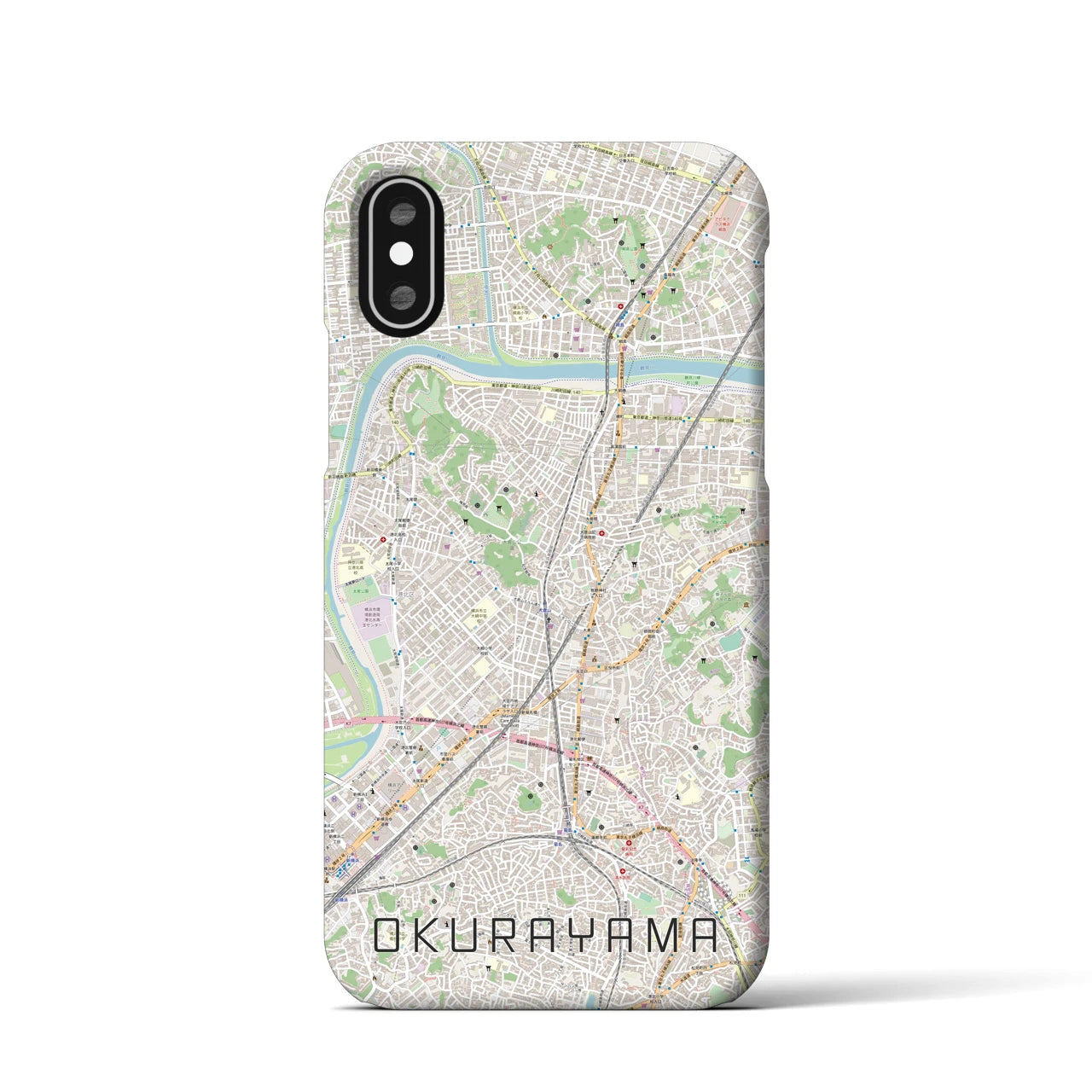 【大倉山(神奈川県)】地図柄iPhoneケース(バックカバータイプ)