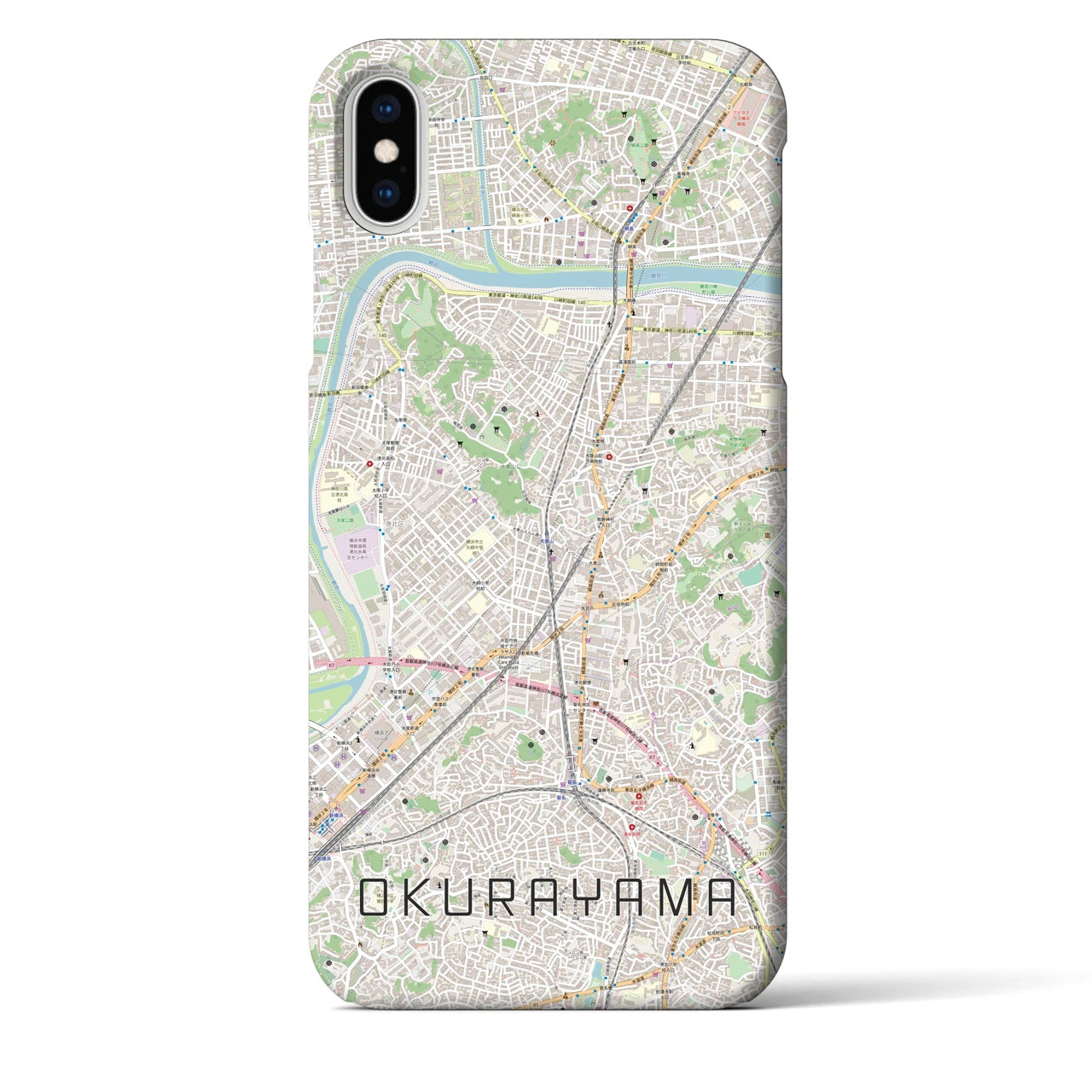 【大倉山(神奈川県)】地図柄iPhoneケース(バックカバータイプ)