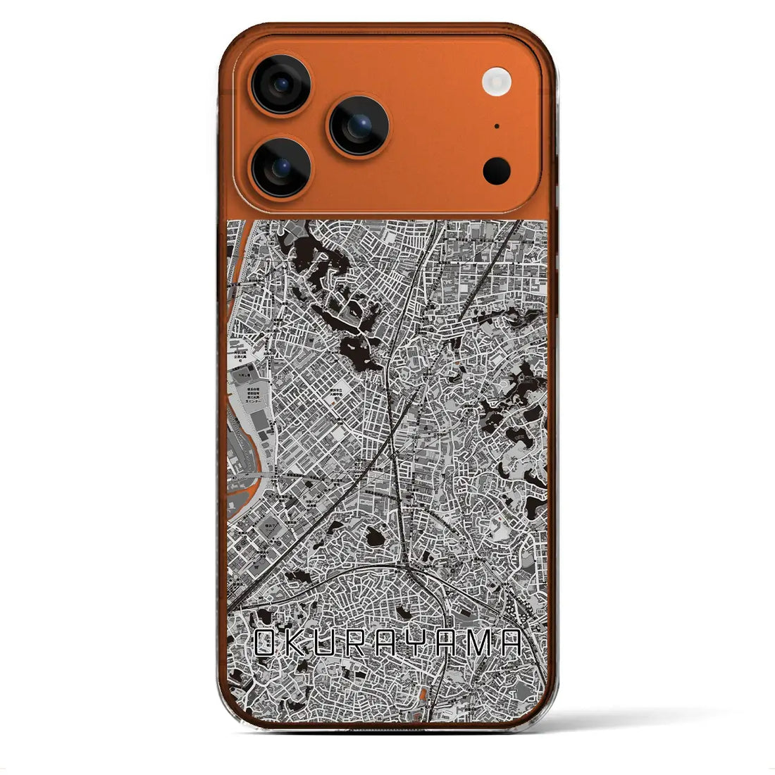 【大倉山(神奈川県)】地図柄iPhoneケース(クリアタイプ)