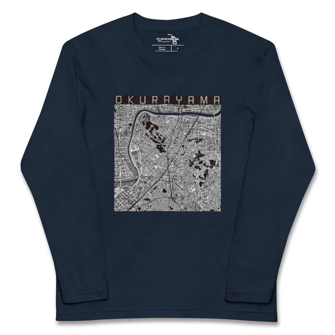 【大倉山(神奈川県)】地図柄ロングスリーブTシャツ