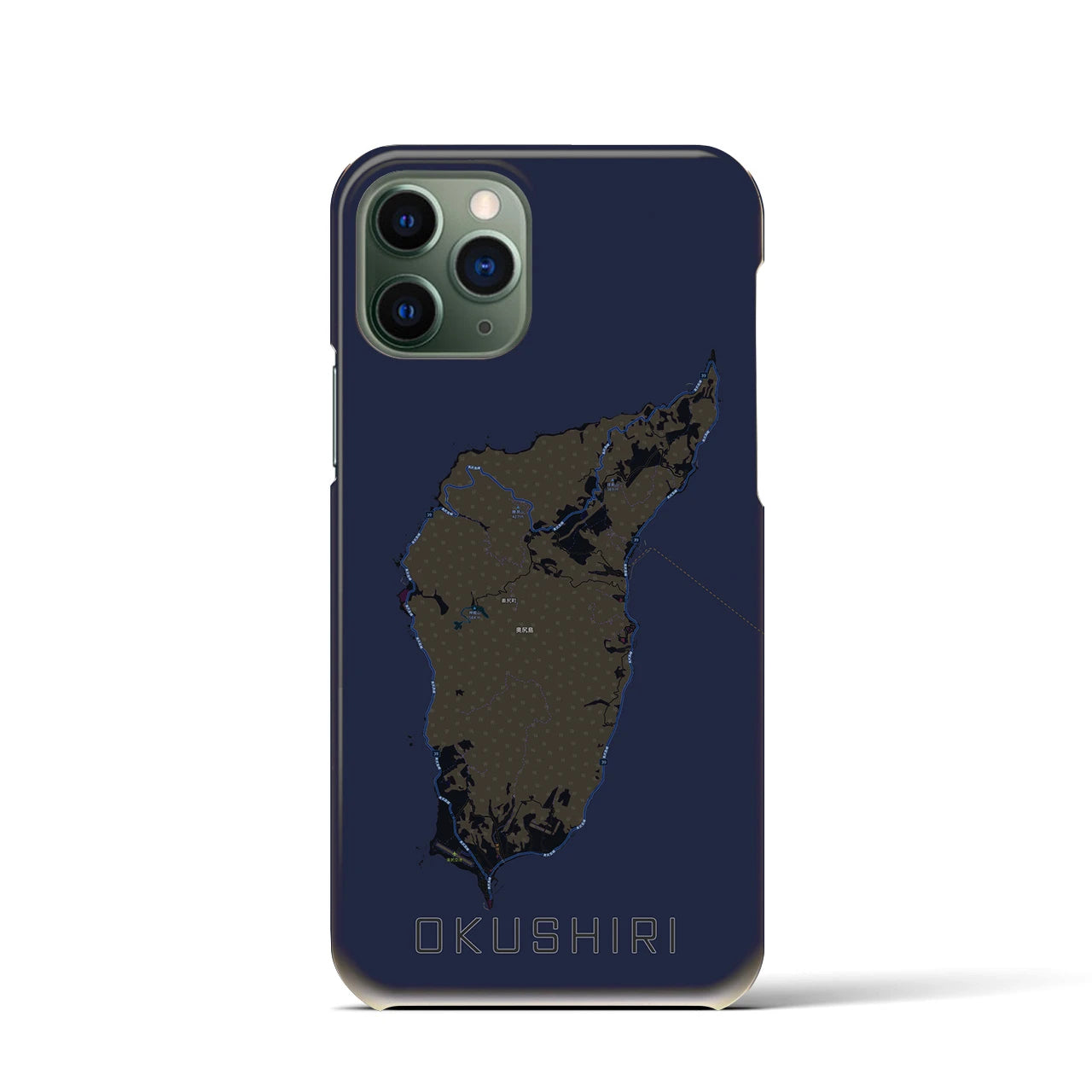 【奥尻(北海道)】地図柄iPhoneケース(バックカバータイプ)