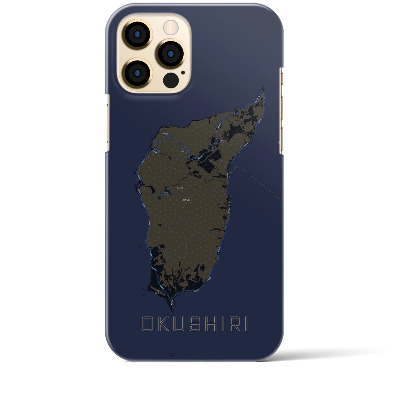 【奥尻(北海道)】地図柄iPhoneケース(バックカバータイプ)