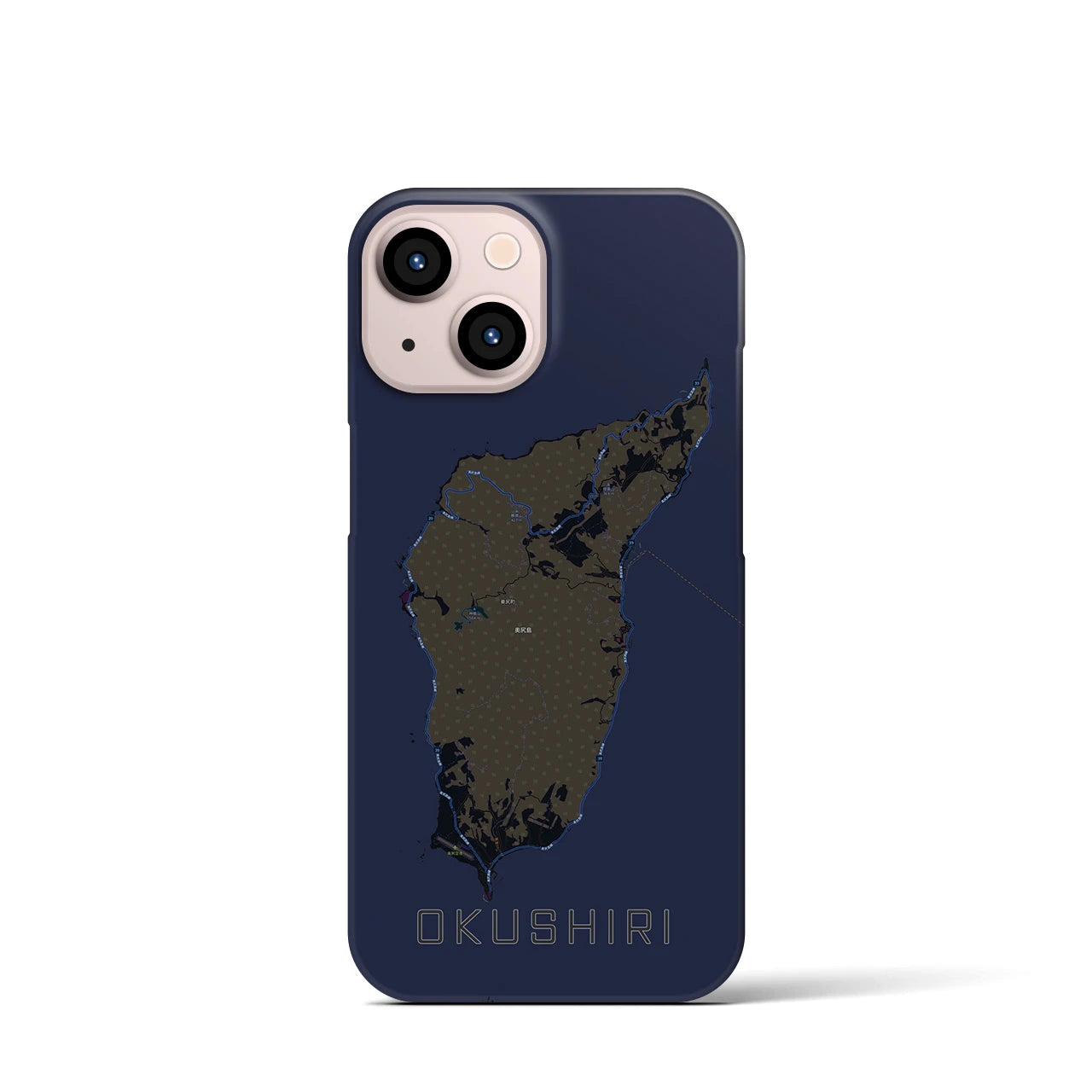 【奥尻(北海道)】地図柄iPhoneケース(バックカバータイプ)