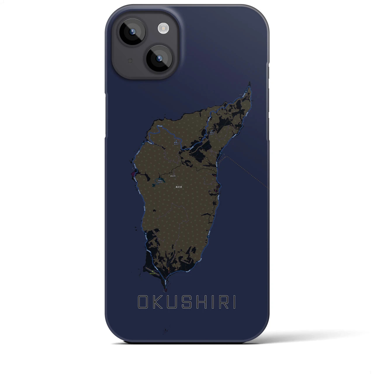 【奥尻(北海道)】地図柄iPhoneケース(バックカバータイプ)