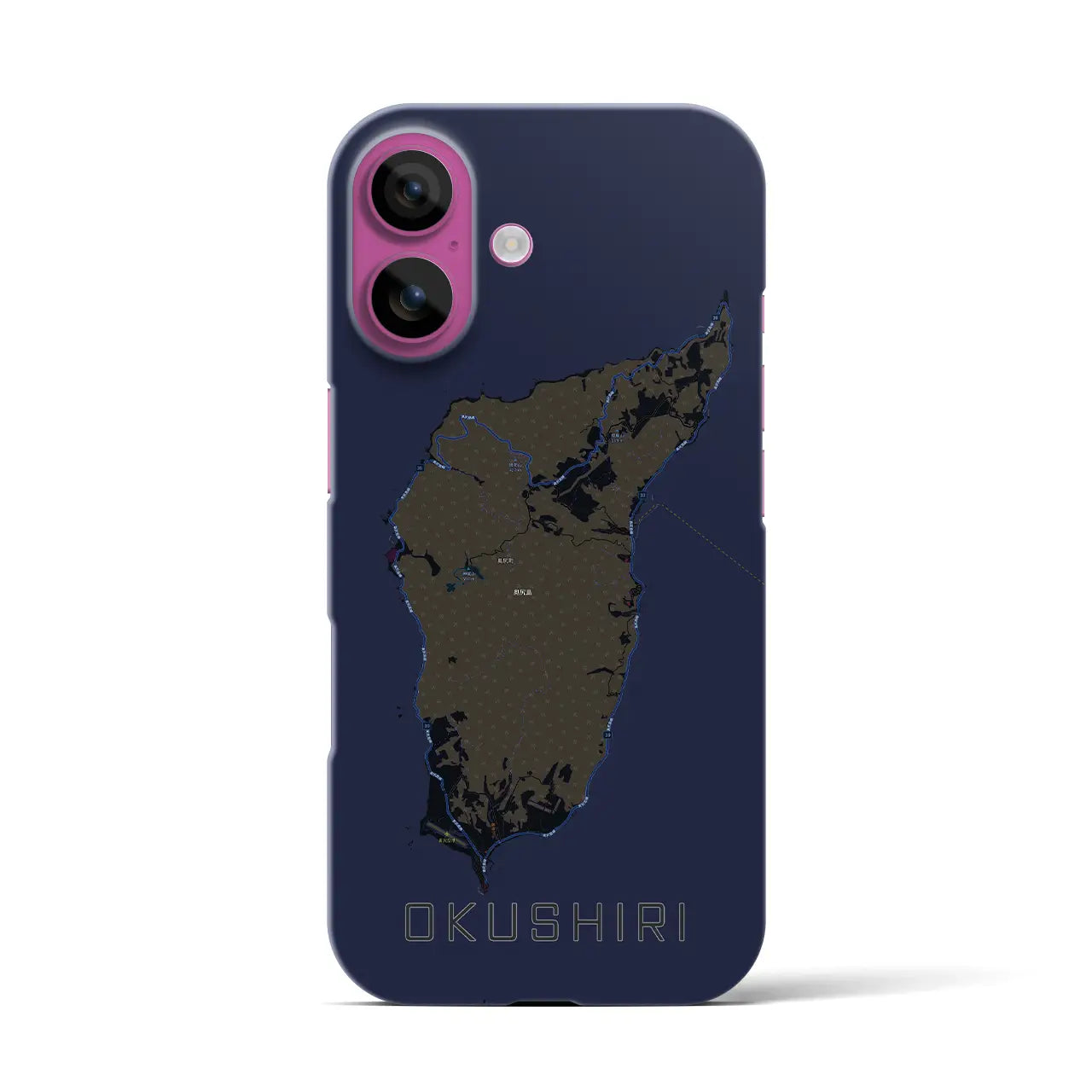 【奥尻(北海道)】地図柄iPhoneケース(バックカバータイプ)