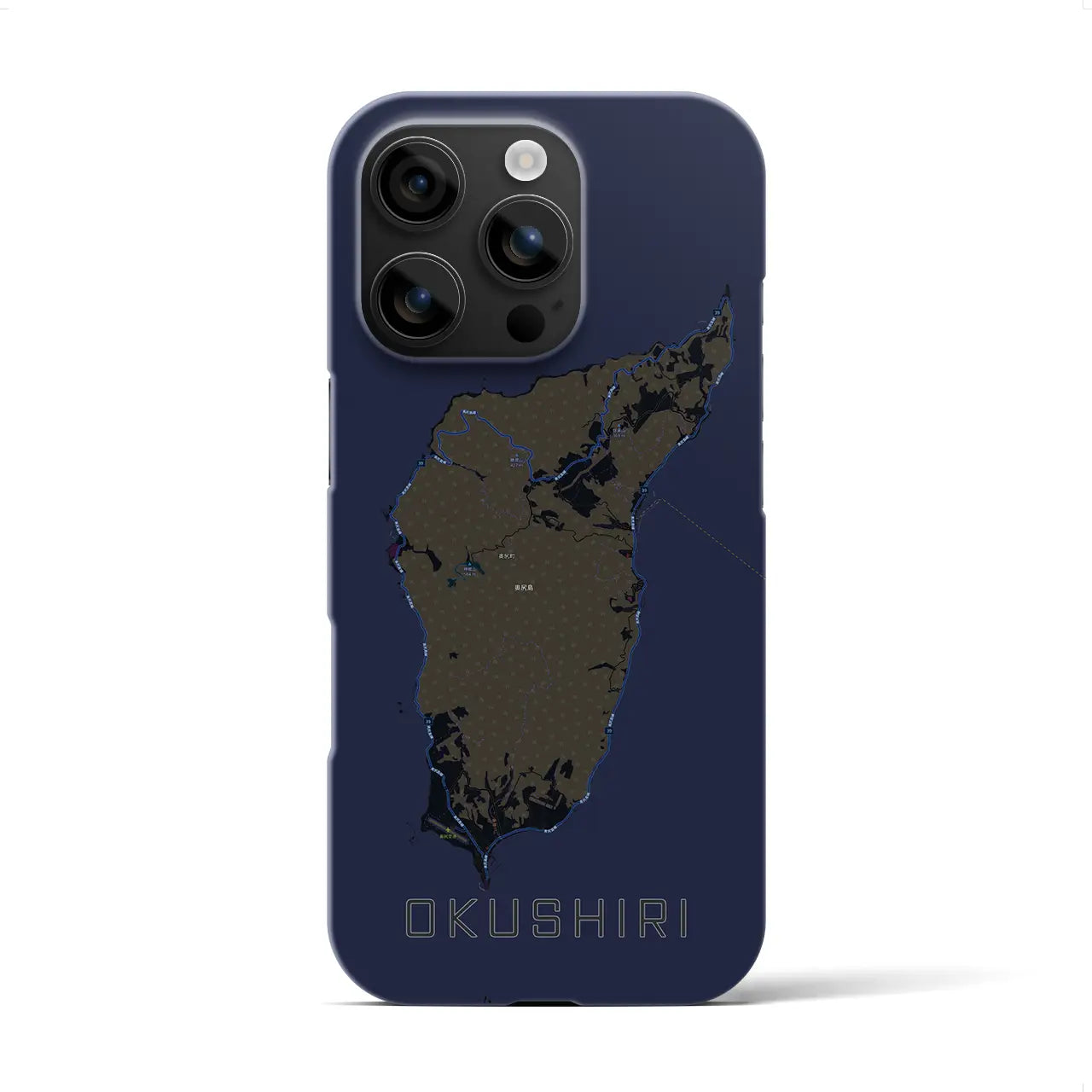 【奥尻(北海道)】地図柄iPhoneケース(バックカバータイプ)