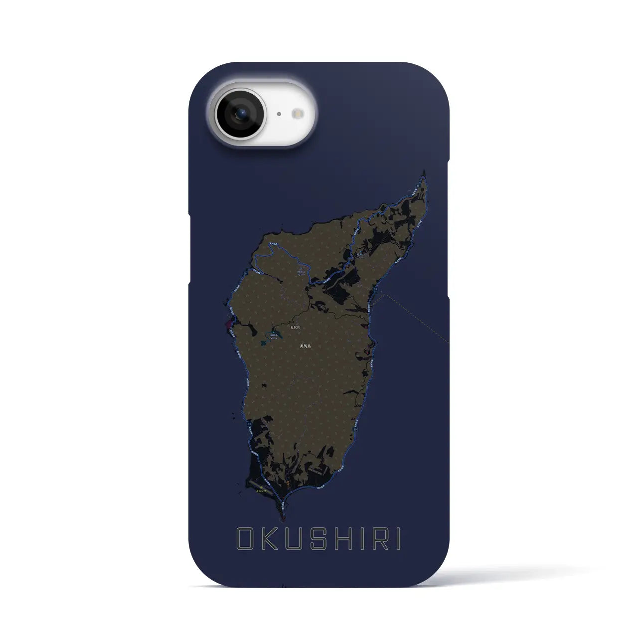 【奥尻(北海道)】地図柄iPhoneケース(バックカバータイプ)