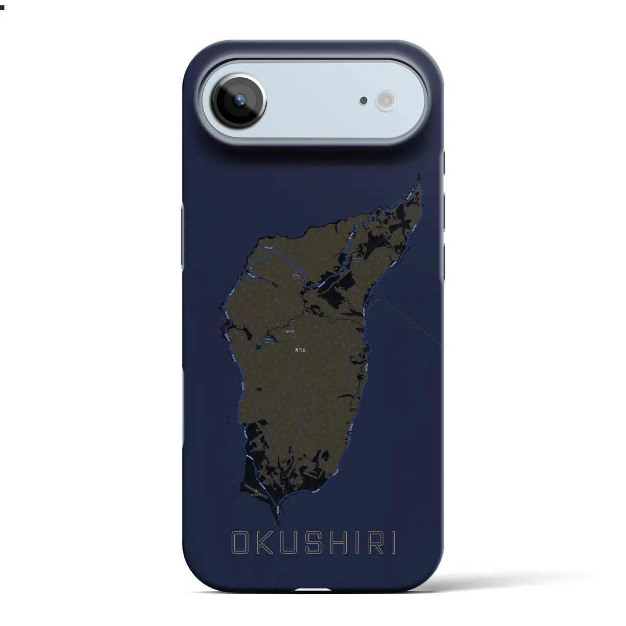【奥尻(北海道)】地図柄iPhoneケース(バックカバータイプ)