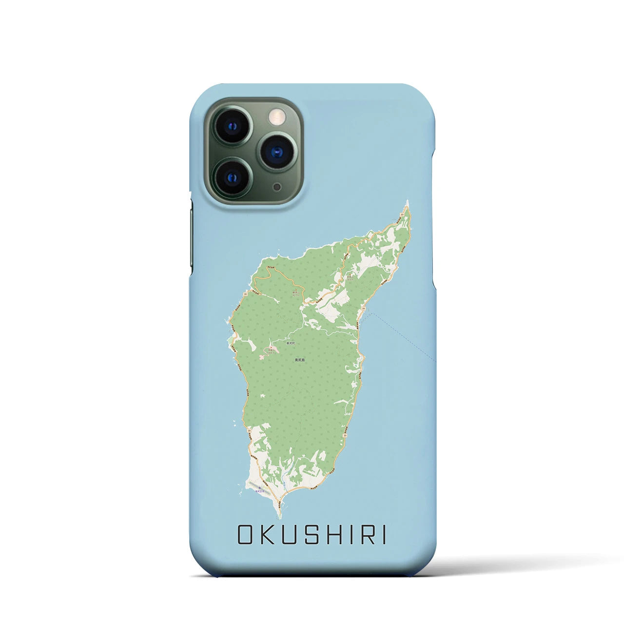【奥尻(北海道)】地図柄iPhoneケース(バックカバータイプ)
