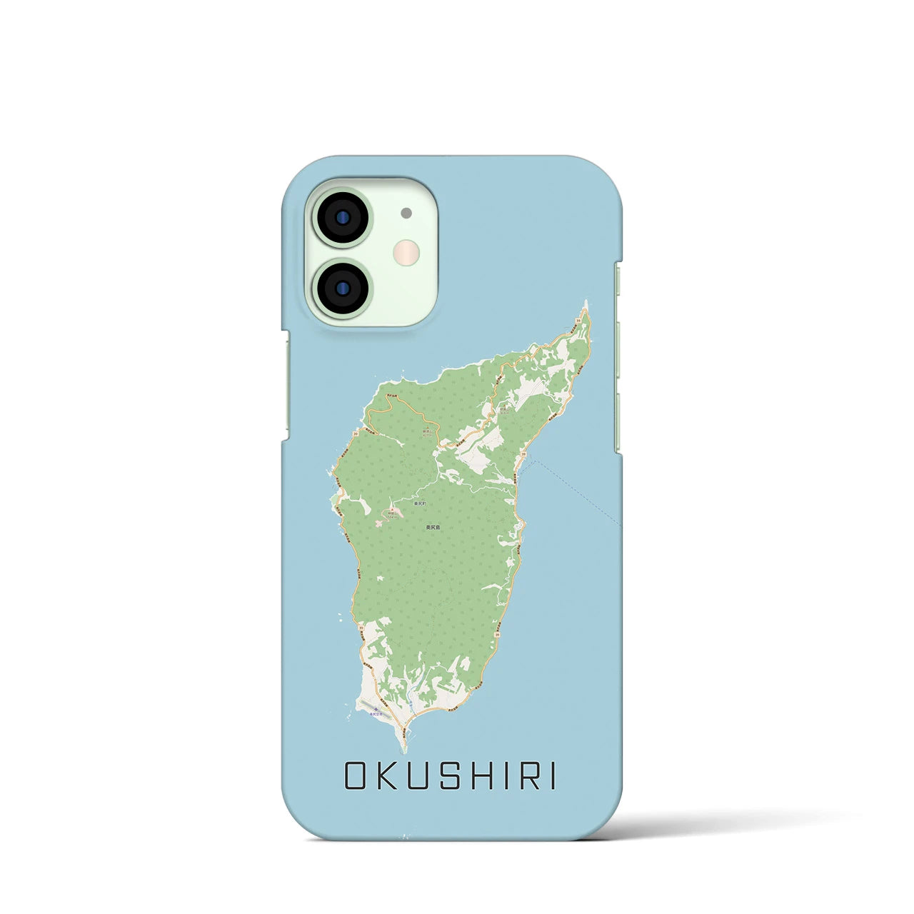 【奥尻(北海道)】地図柄iPhoneケース(バックカバータイプ)