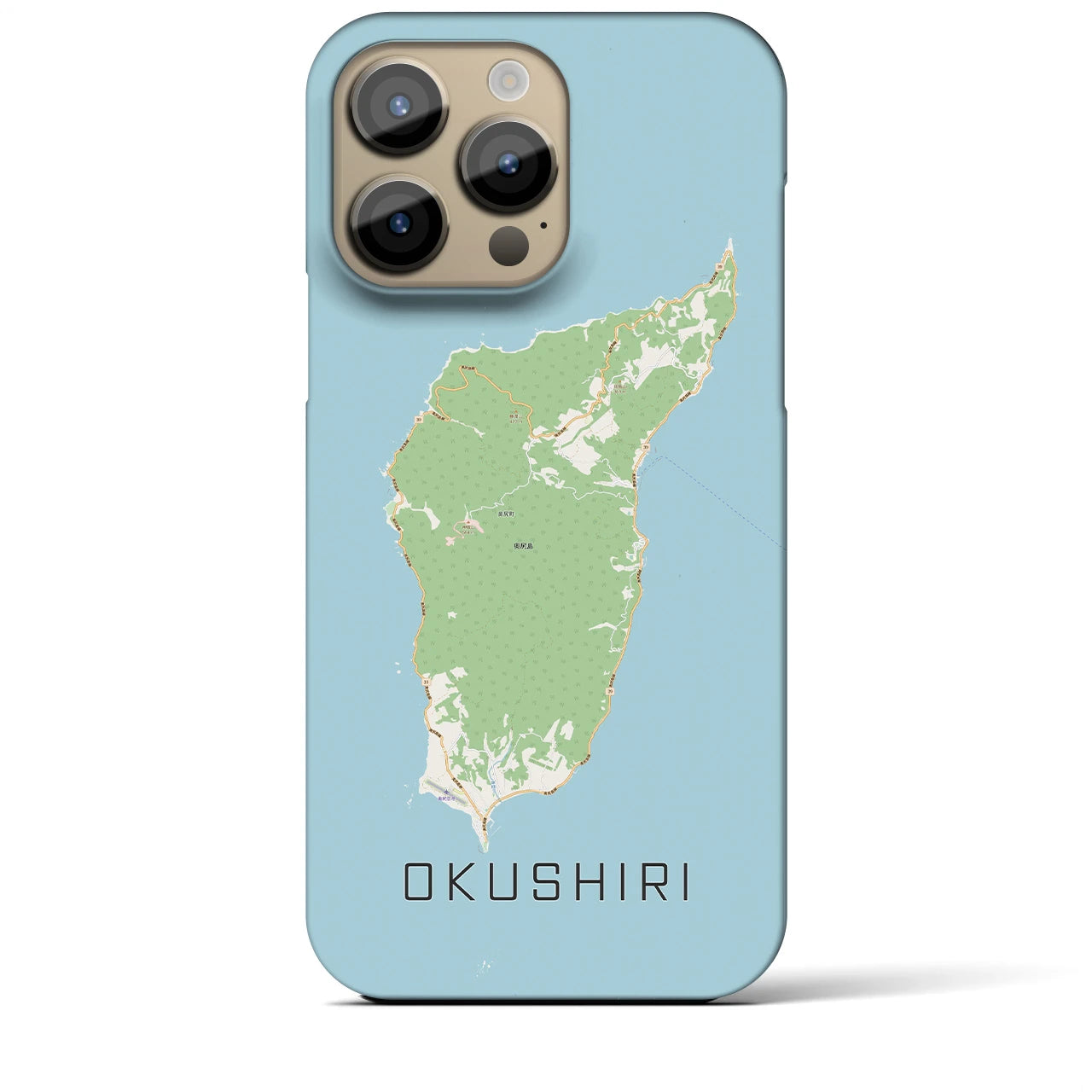 【奥尻(北海道)】地図柄iPhoneケース(バックカバータイプ)